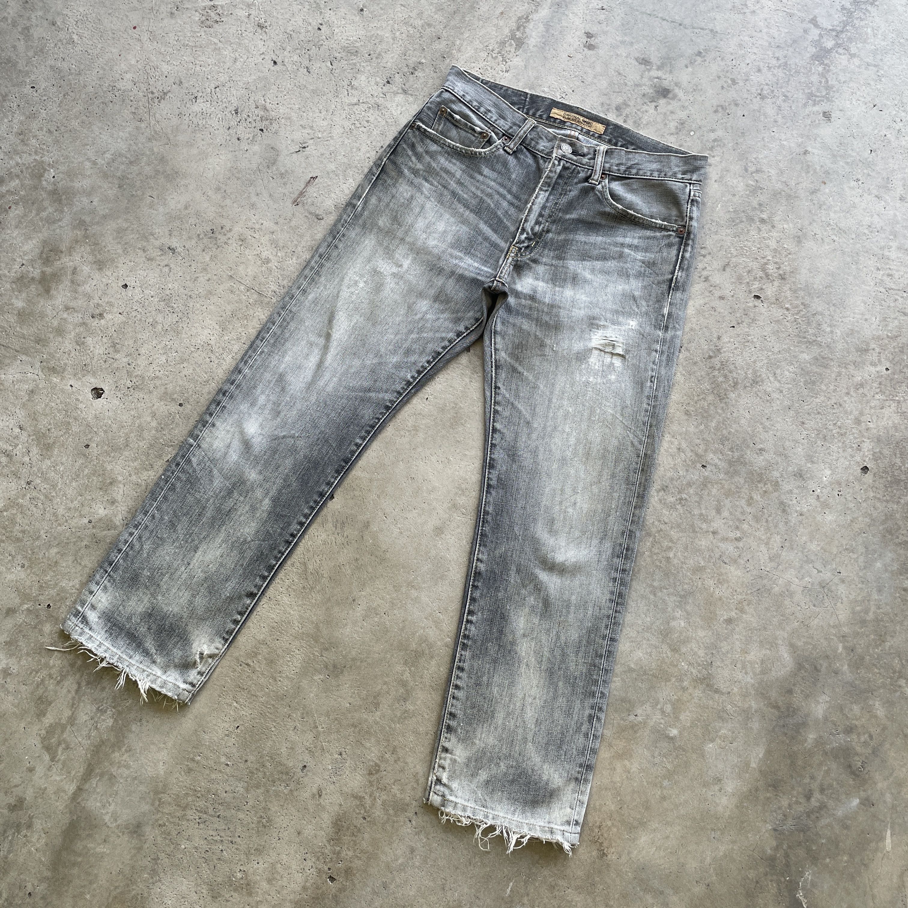Japanese Brand × Jean × Vintage VINTAGE JAPANESE DISTRESSED BLACK FADED JEANS PANTS W31 Size US 31 - 1 Thumbnail