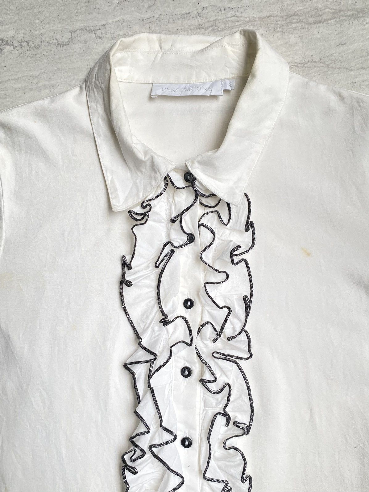 Other Anne Fontaine White Blouse Size US XS / EU 42 / 0 - 9 Thumbnail