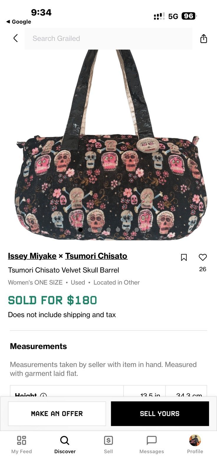 Tsumori Chisato Issey Miyake x Tsomori Chisato Skull Handbag Size ONE SIZE - 5 Thumbnail
