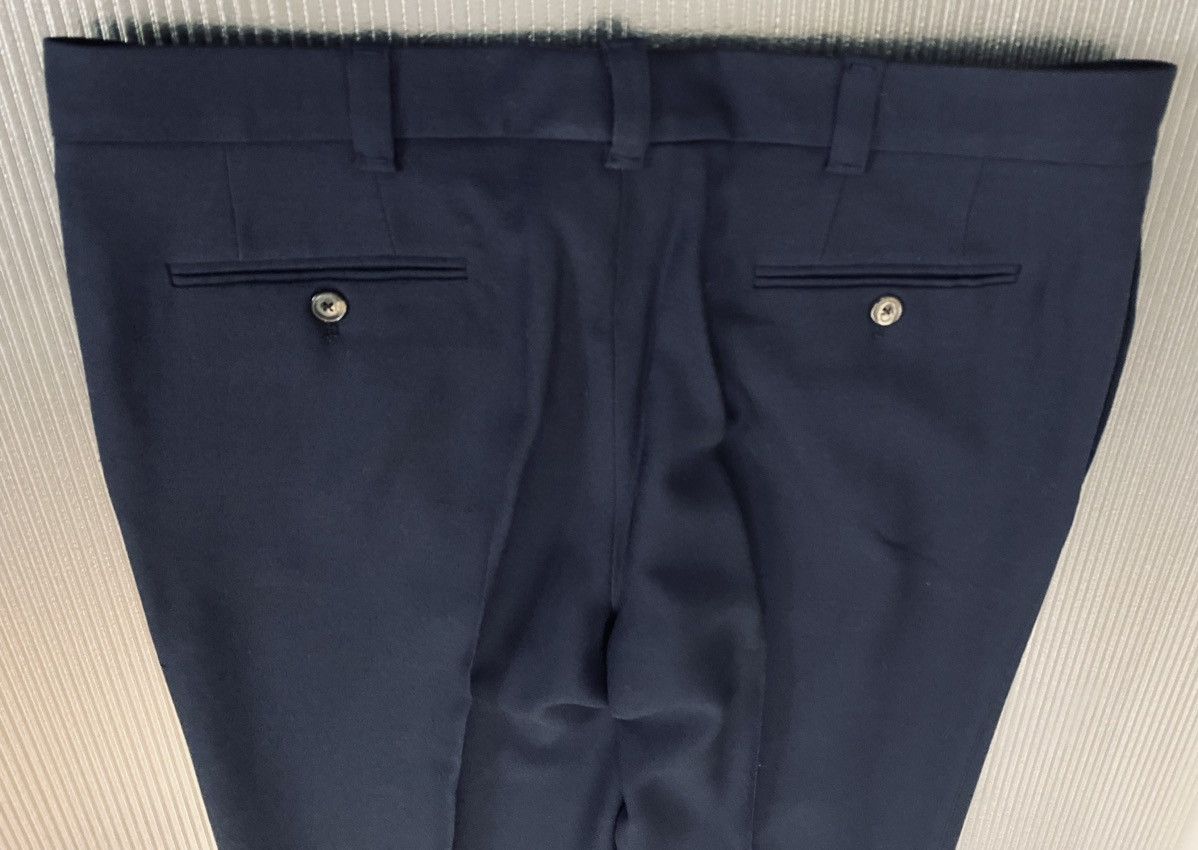 Maison Margiela MM 14 🇮🇹 Dark Blue Gabardine Wool Invert Pleat Slacks 52 NWT Size US 36 / EU 52 - 9 Thumbnail