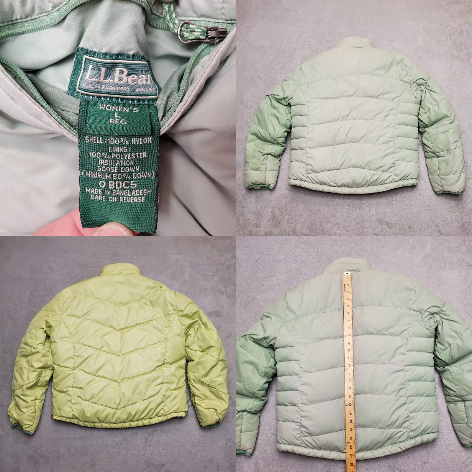 Vintage LL BEAN Down Jacket Womens Large Green Puffer Reversible Outdoors Ski Snowboard Jacket Womens L Green Puffer Reversible Down Jacket LL BEAN Size L / US 10 / IT 46 - 8 Thumbnail