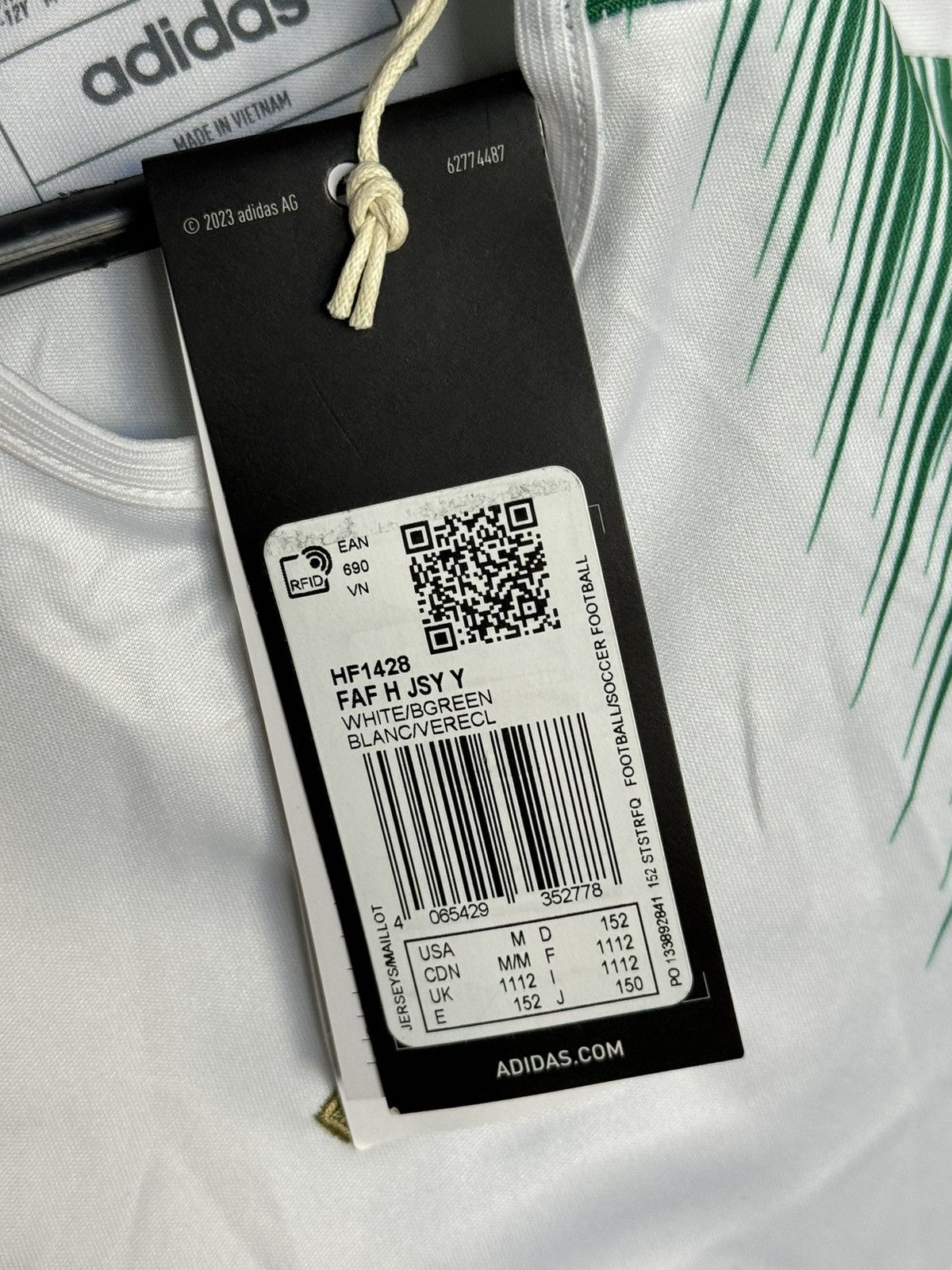 Adidas KIDS New Algeria 22/23 Home Football Jersey T-Shirt Size US XS / EU 42 / 0 - 10 Thumbnail
