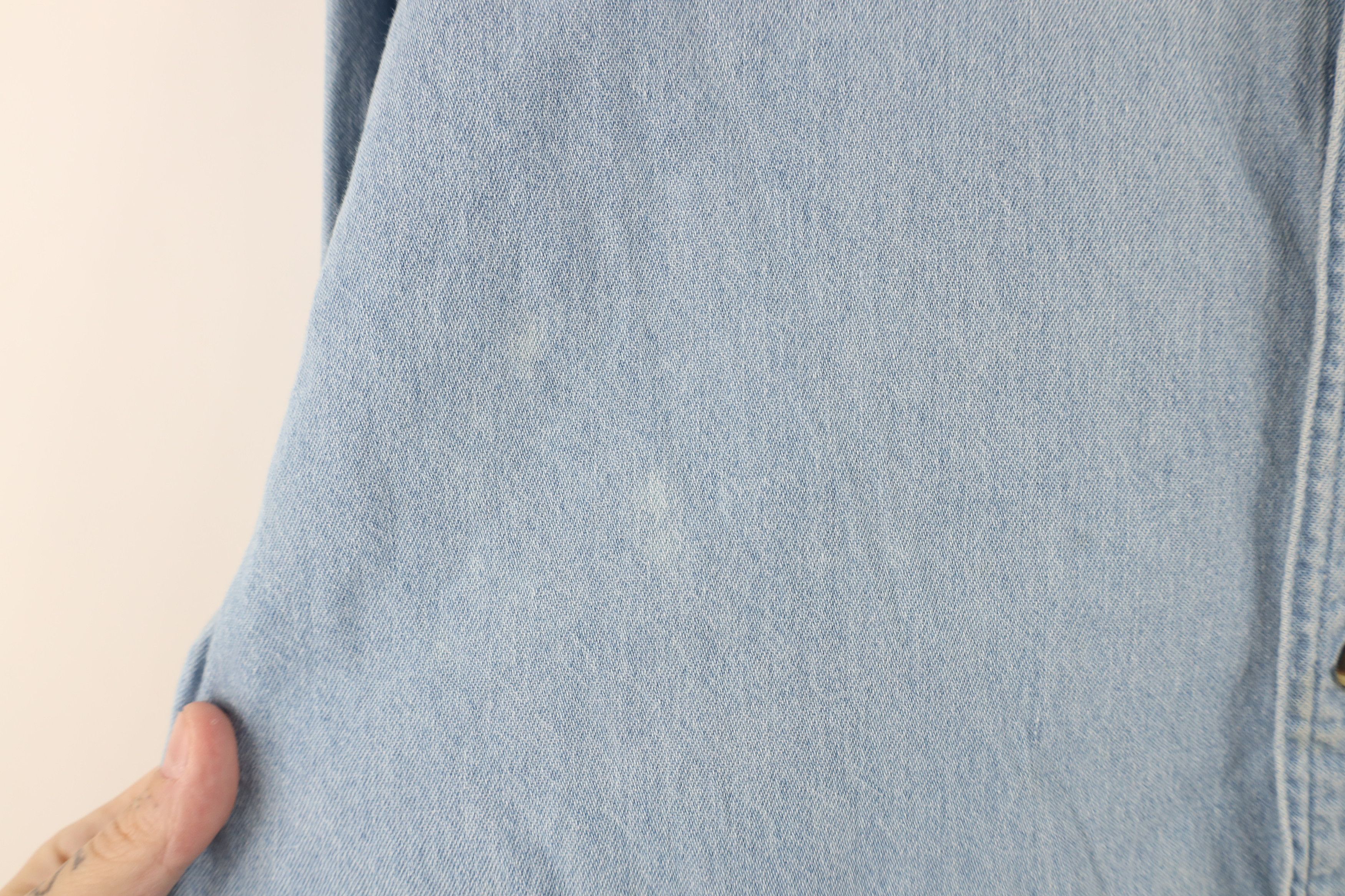 Vintage Vintage 90s Streetwear Denim Jean Button Down Shirt Blue Size US M / EU 48-50 / 2 - 6 Thumbnail