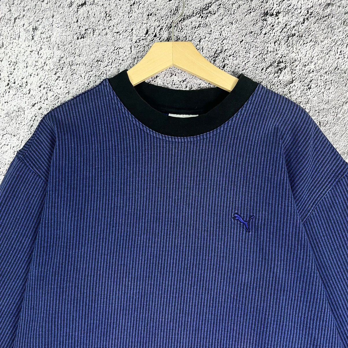 Puma VINTAGE 🪼 PUMA faded boxy fit stripped crewneck sweatshirt Size US XXL / EU 58 / 5 - 6 Thumbnail