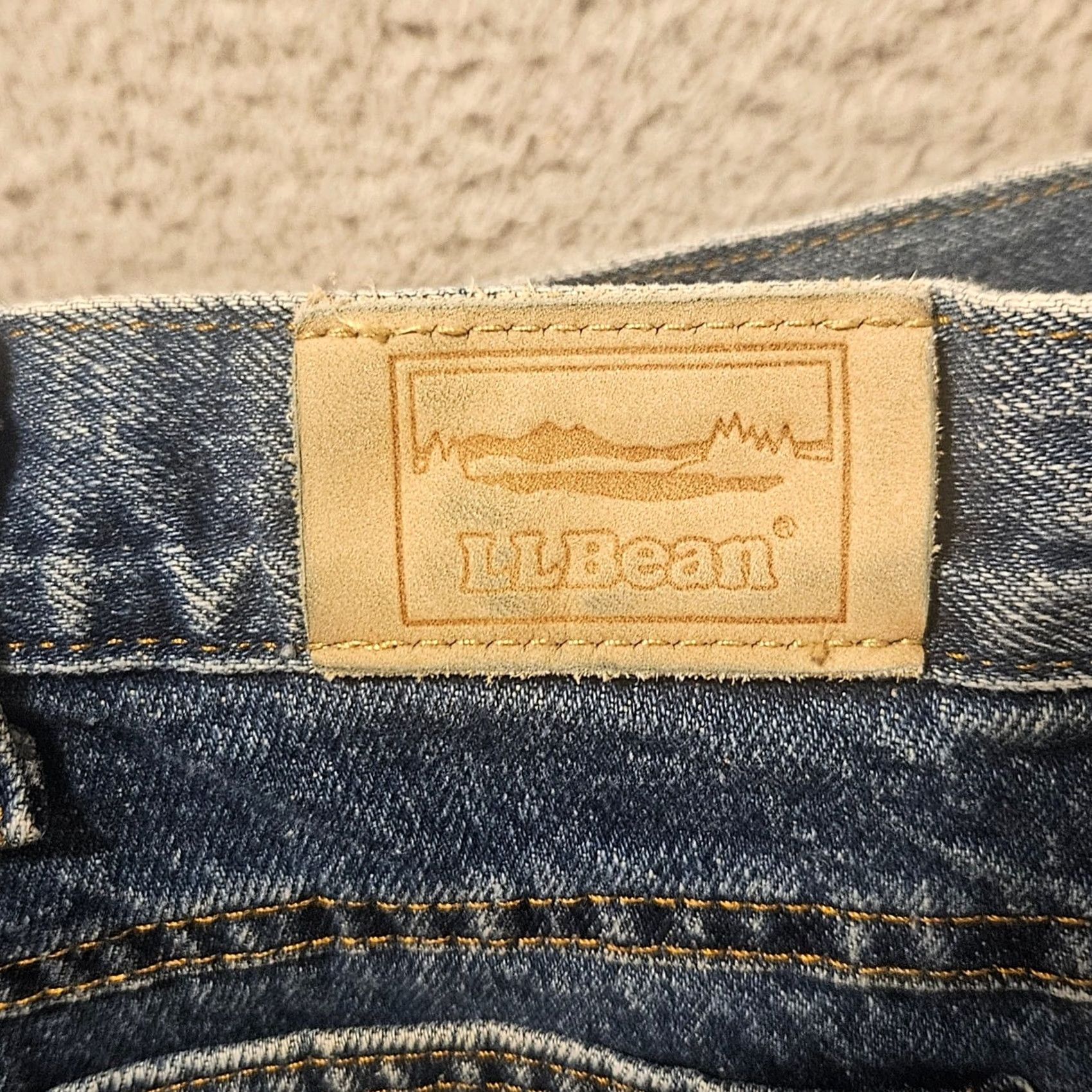 Vintage VINTAGE LL Bean Jeans Mens 38x30 Blue Denim Plaid Lined 5-Pocket Straight Inseam 30 Made in USA Medium Wash Size US 38 / EU 54 - 5 Thumbnail