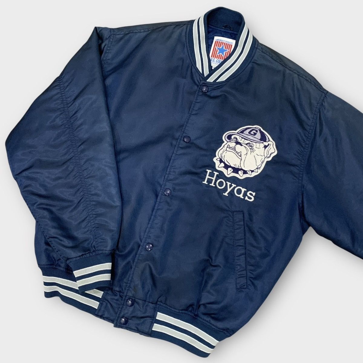 Vintage VINTAGE GEORGETOW HOYAS UNIVERSITY VARSITY JACKET BASKETBALL Size US L / EU 52-54 / 3 - 8 Thumbnail