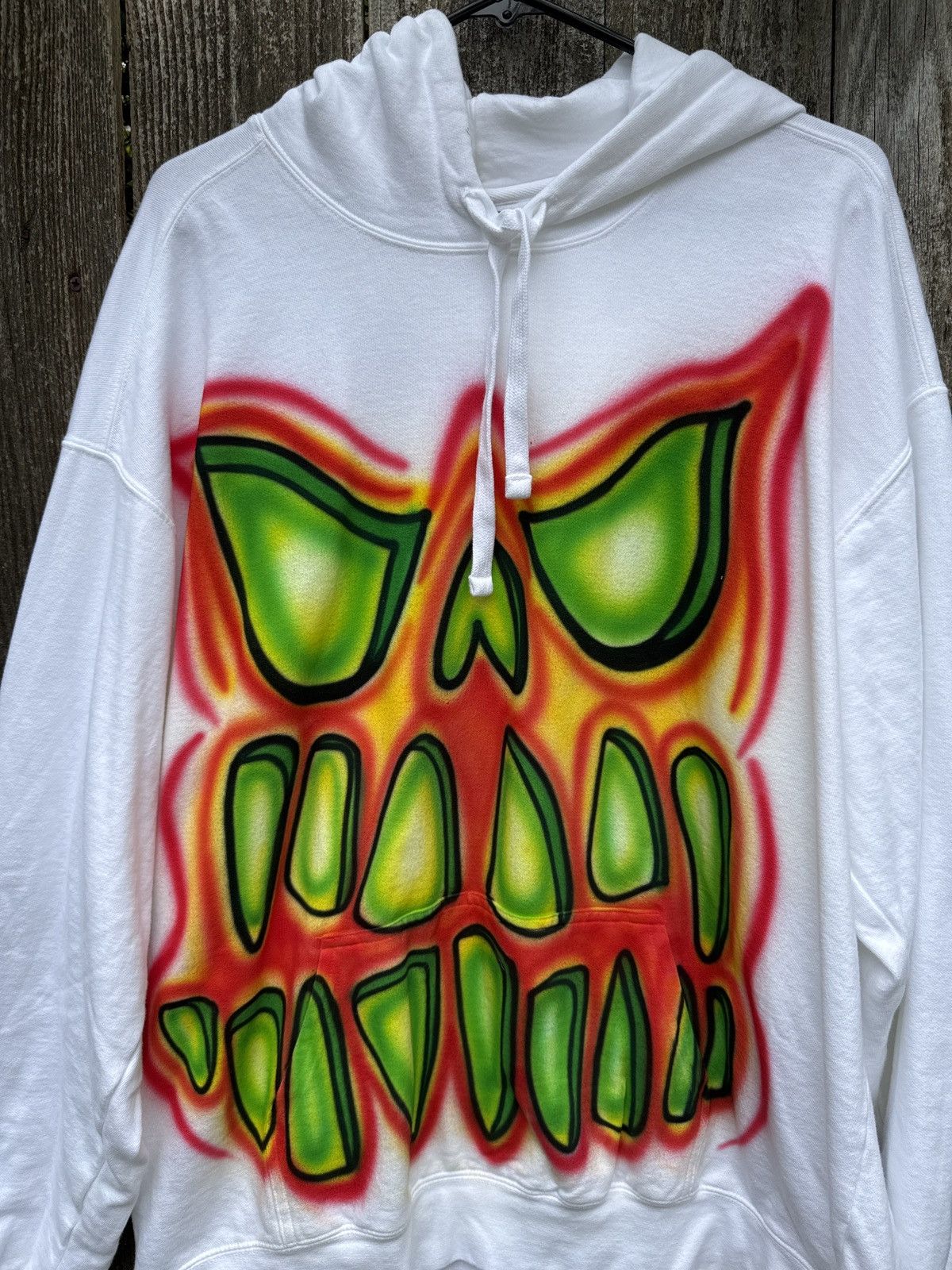 Supreme Halloween skull pumpkin neon face hoodie Size US XL / EU 56 / 4 - 2 Thumbnail