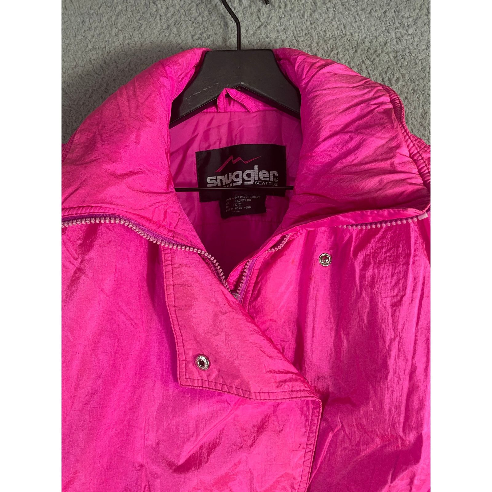 Vintage VTG Snuggler Seattle Pink Ski Jacket XS 80s Windbreaker Size XS / US 0-2 / IT 36-38 - 9 Thumbnail