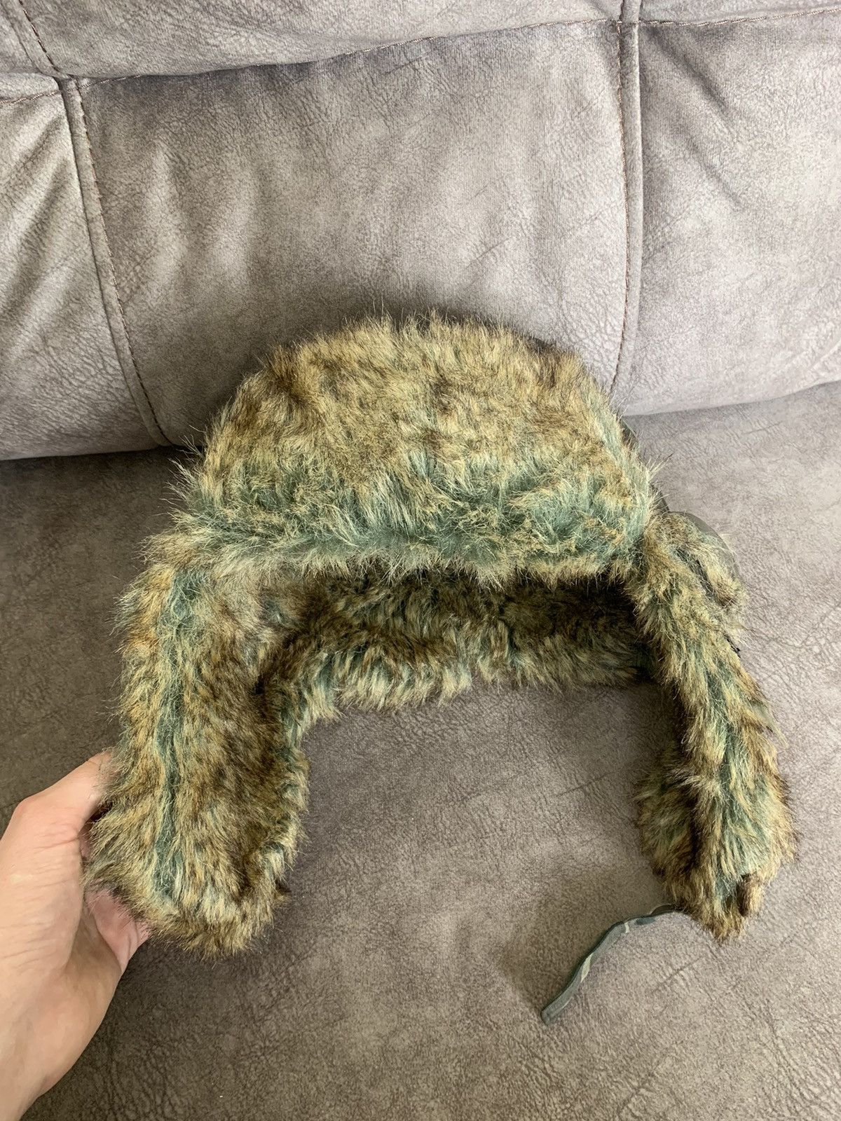 Japanese Brand Y2K Camo Ushanka Hat Size ONE SIZE - 9 Thumbnail