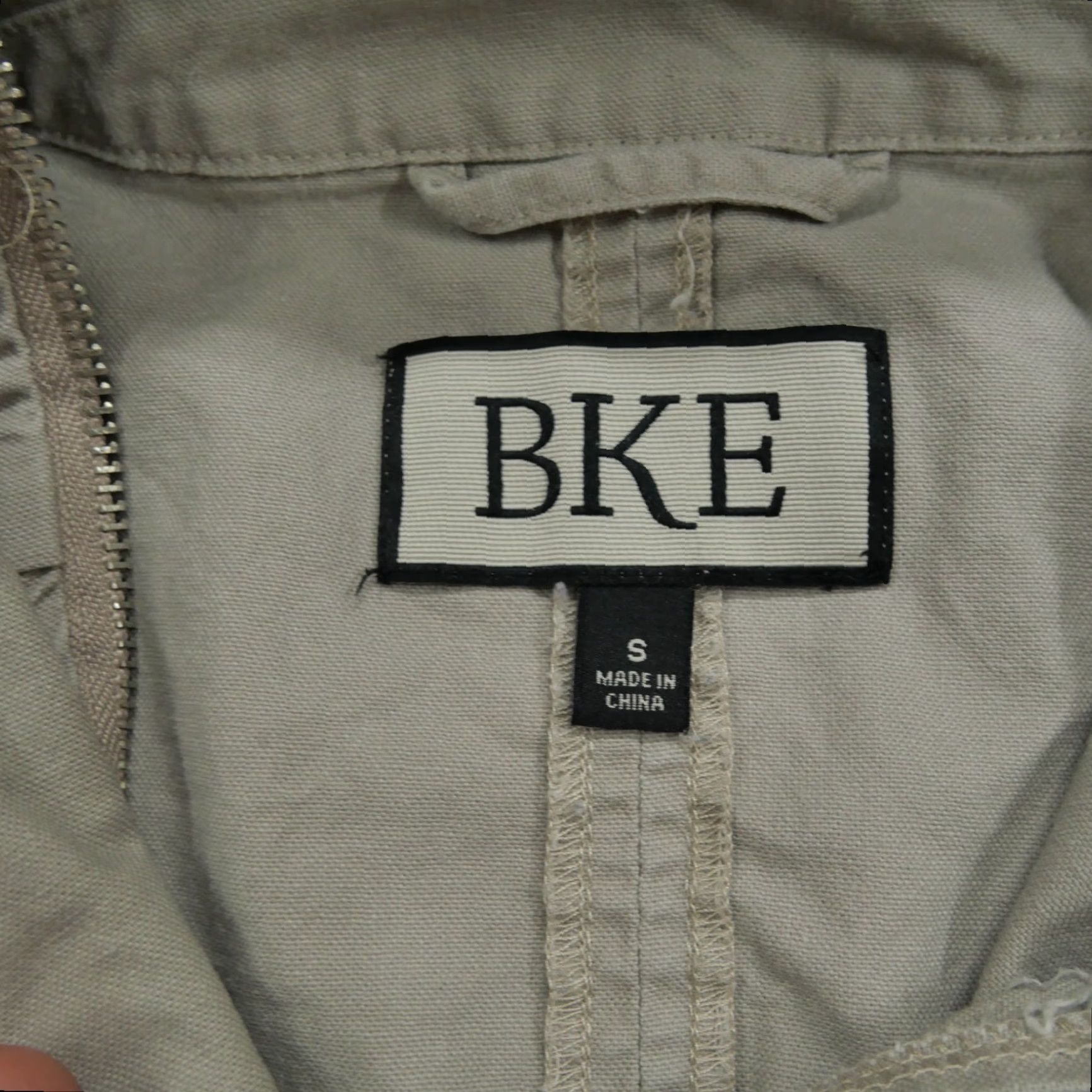 Vintage BKE Buckle Jacket Womens Small Tan Canvas Cinch Collar Waist Full Zip Size S / US 4 / IT 40 - 6 Thumbnail