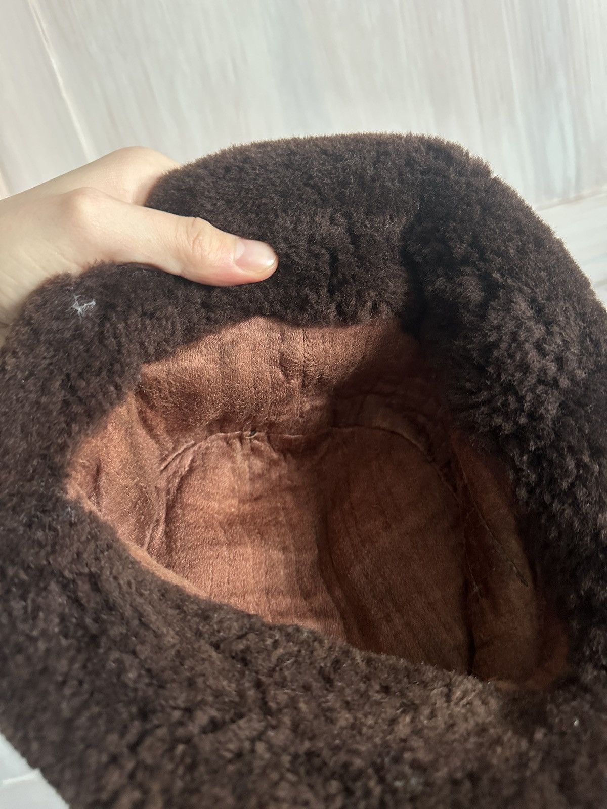 Vintage Vintage shearling bomber hat Size 26 - 9 Thumbnail