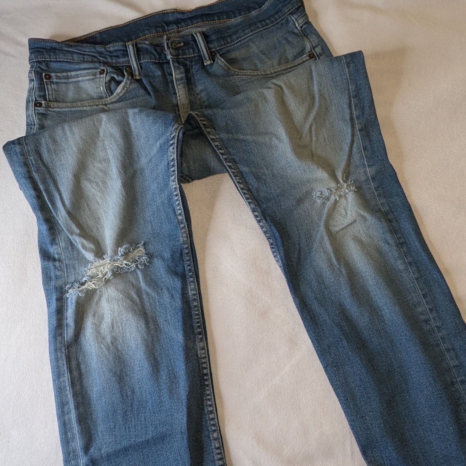 Levi's Levi's 505 Regular Fit Men's Denim Jeans for Men 38 x 32 Size US 38 / EU 54 - 5 Thumbnail