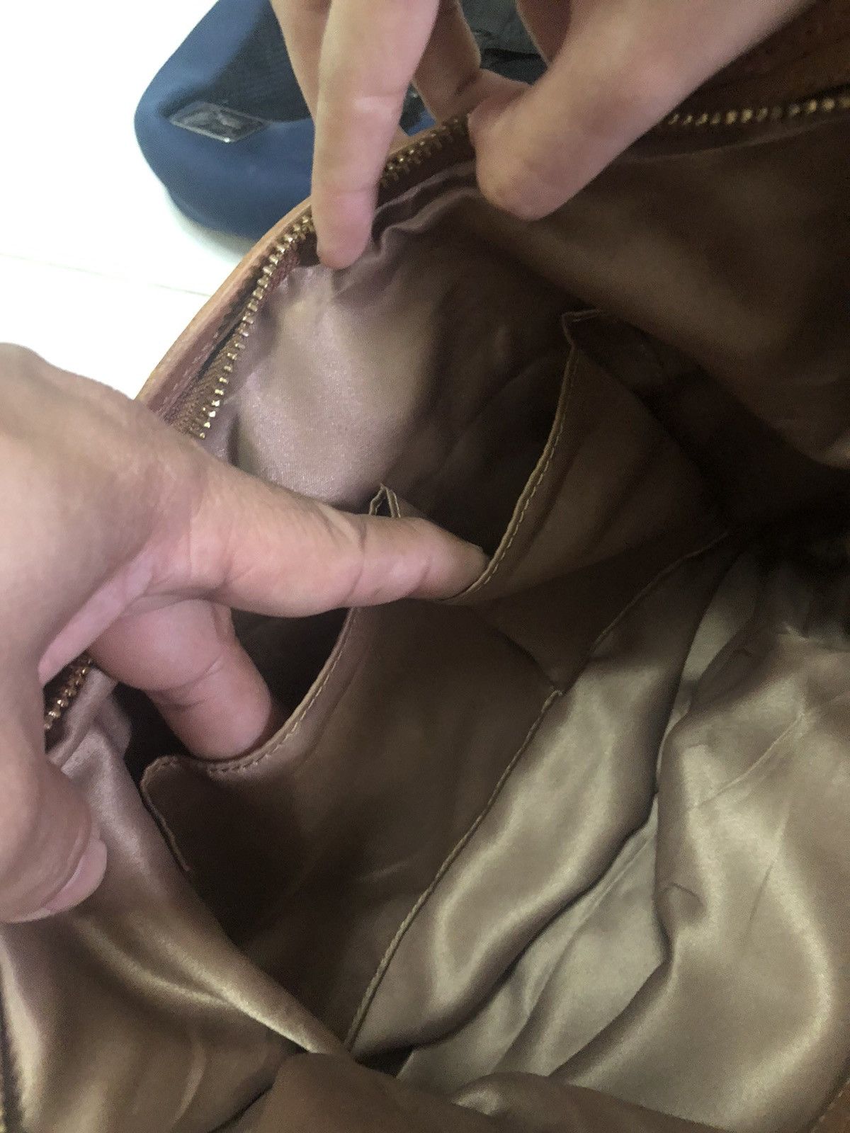 Coach × Leather × Signatures Coach signature ergo pleated denim small hobo handbag Size ONE SIZE - 11 Thumbnail