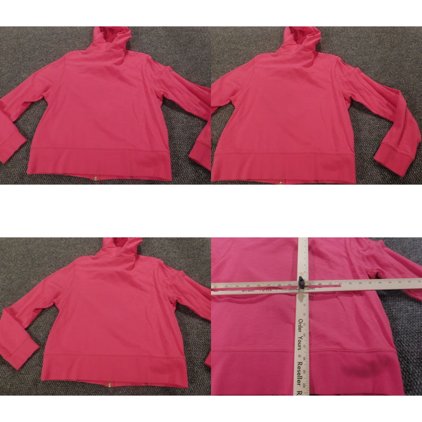 Izod IZOD Sweater Womens L Pink Full Zip Hoodie Stretch Cable-Knit Raglan Sleeve Classic Knit Size L / US 10 / IT 46 - 8 Thumbnail