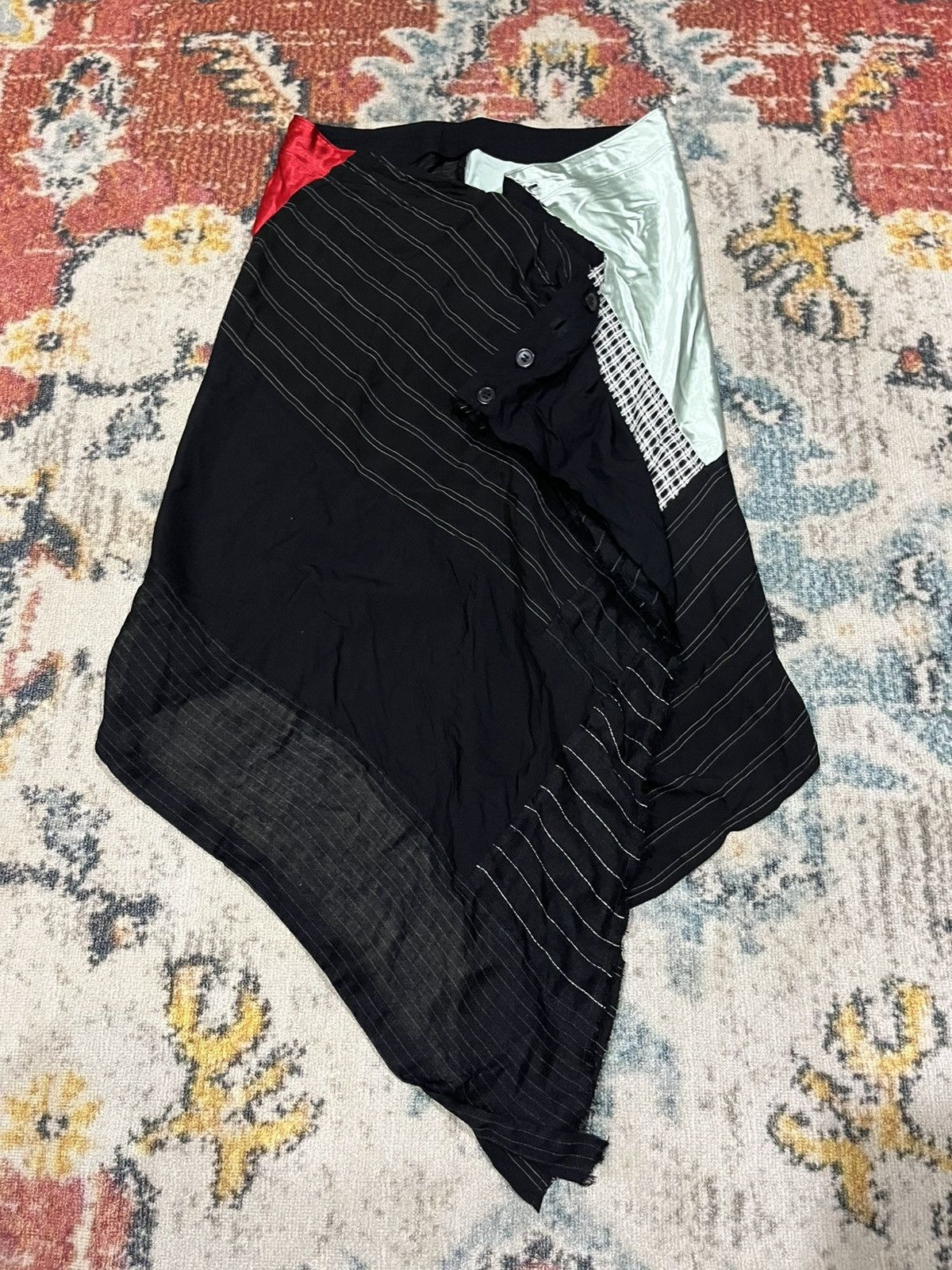 Yohji Yamamoto ‘04 ss Asymmetrical patchwork skirt Size 29" - 3 Thumbnail
