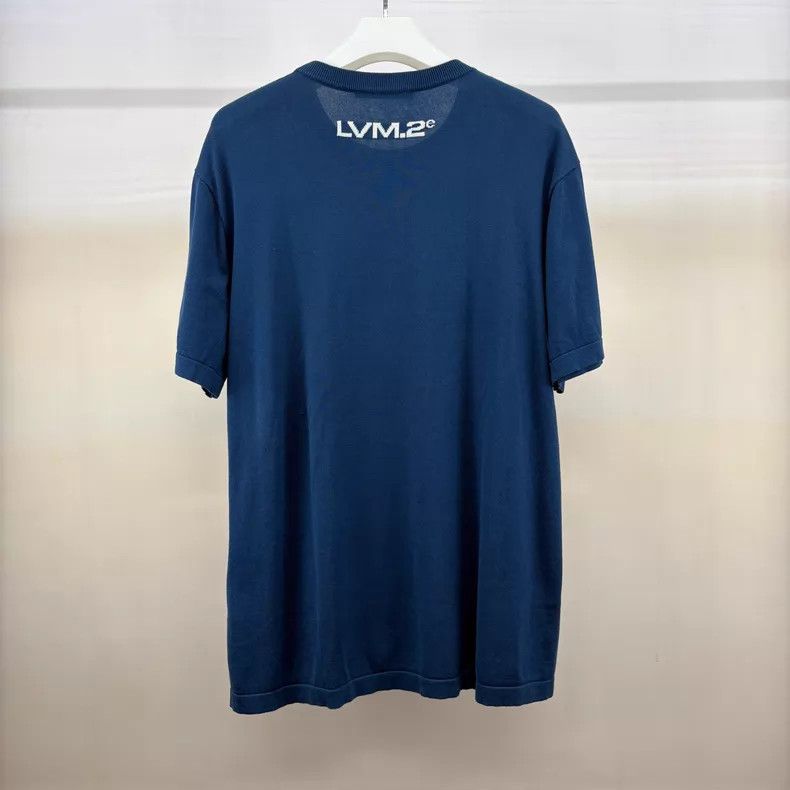 Louis Vuitton Louis Vuitton Blue water drop logo knitted short sleeve Size US XL / EU 56 / 4 - 2 Thumbnail