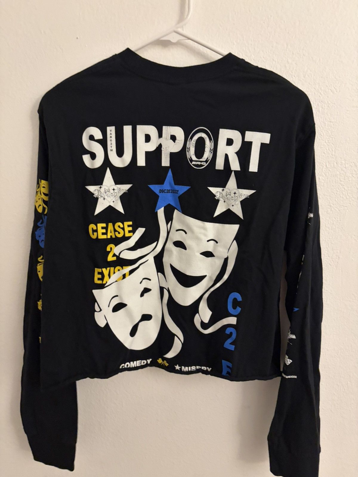 Drain Gang × Sad Boys Varg2tm Cease 2 Exist (2023) Long Sleeve Size US M / EU 48-50 / 2 - 2 Thumbnail