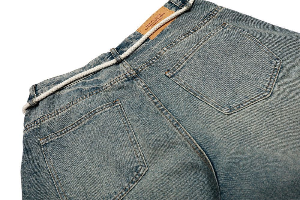 Japanese Brand × Jean Punk washed men's straight vintage distressed denim shorts Size US 34 / EU 50 - 5 Thumbnail