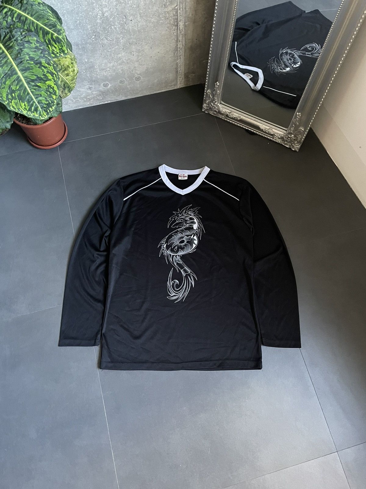 Japanese Brand Crazy Baggy Vintage Y2K Dragon Tribel Skulls Flames Cyber Size US XL / EU 56 / 4 - 2 Thumbnail