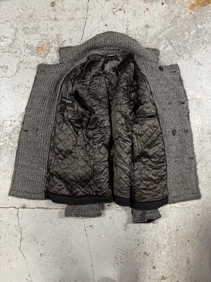 Dolce & Gabbana 2000s Dolce & Gabbana Grey Wool Buttoned Jacket Size 42R - 7 Thumbnail