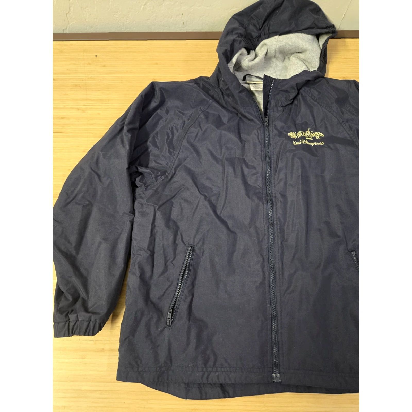 Disney Walt Disney World Jacket Mens Medium Hooded Full Zip Park Icons Embroidered Navy Blue Size US M / EU 48-50 / 2 - 3 Thumbnail