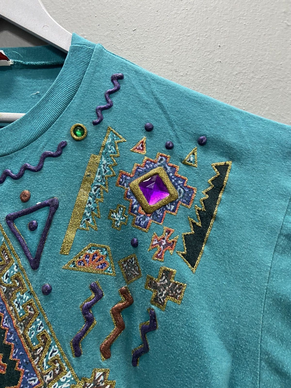 Vintage VINTAGE KWBL 1990 LOS ANGELES DECO PAINT TEE SHIRT Size US XL / EU 56 / 4 - 5 Thumbnail