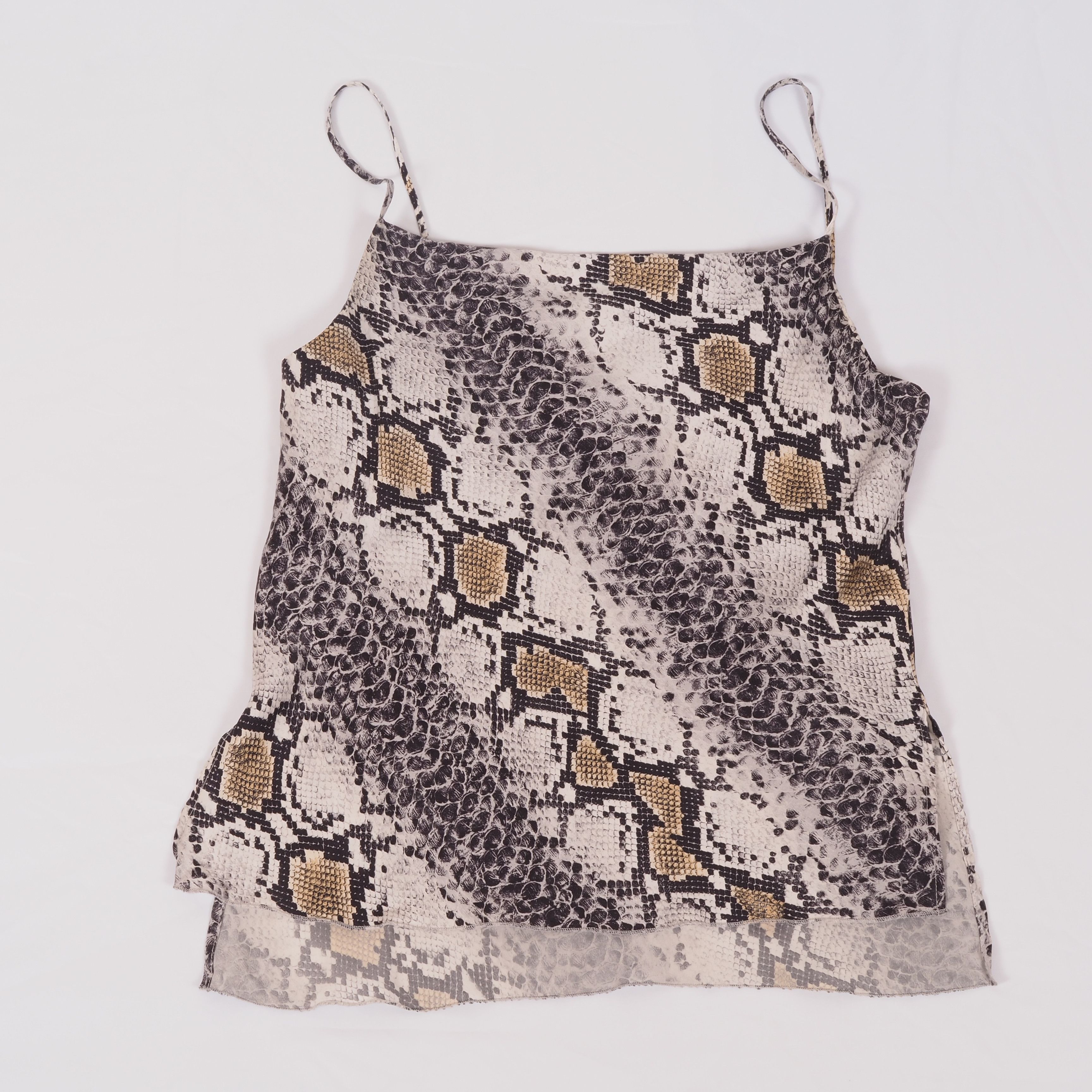 Roberto Cavalli Roberto Cavalli Vintage Snakeskin Print Silk Top Camisole Size M / US 6-8 / IT 42-44 - 8 Thumbnail