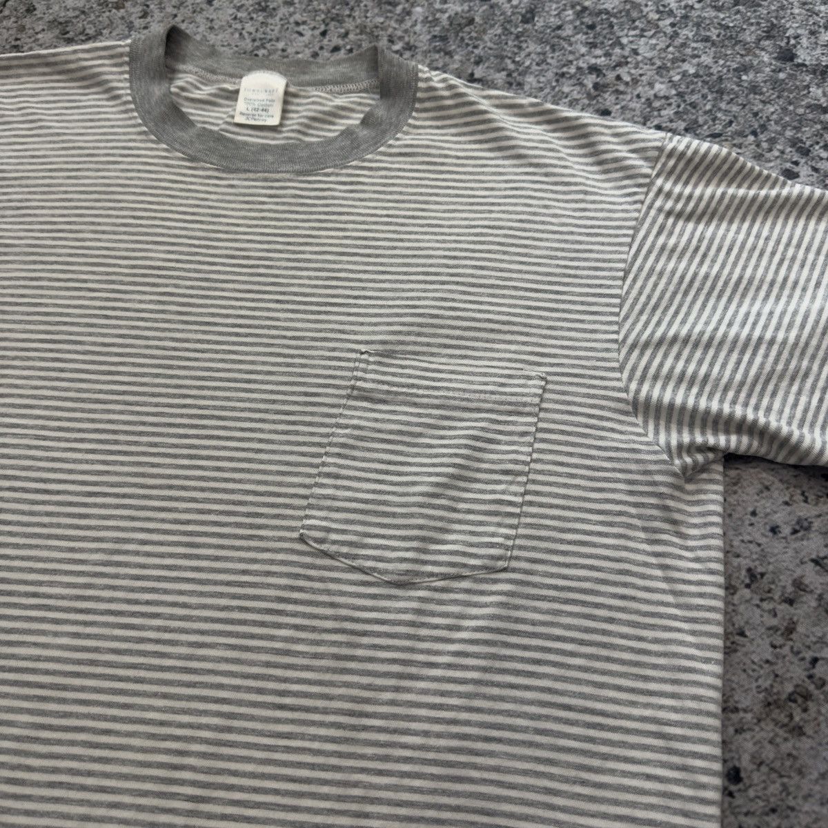 Vintage 90s Striped Thrashed Faded Pocket Shirt ERD Grunge Chrome Size US L / EU 52-54 / 3 - 4 Thumbnail