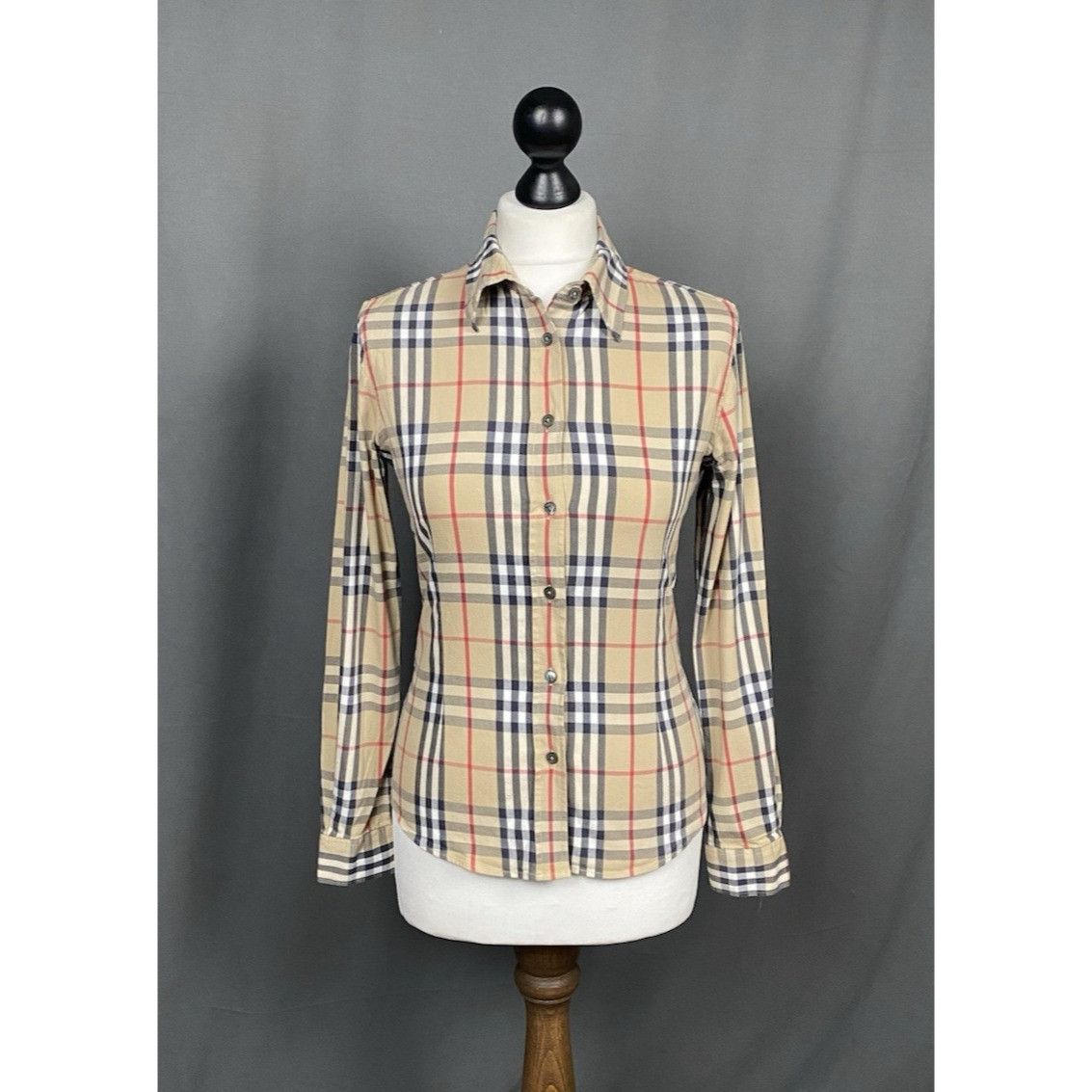 Burberry Burberry Nova Check Women's Beige Longsleeve Shirt Size S Size S / US 4 / IT 40 - 1 Thumbnail