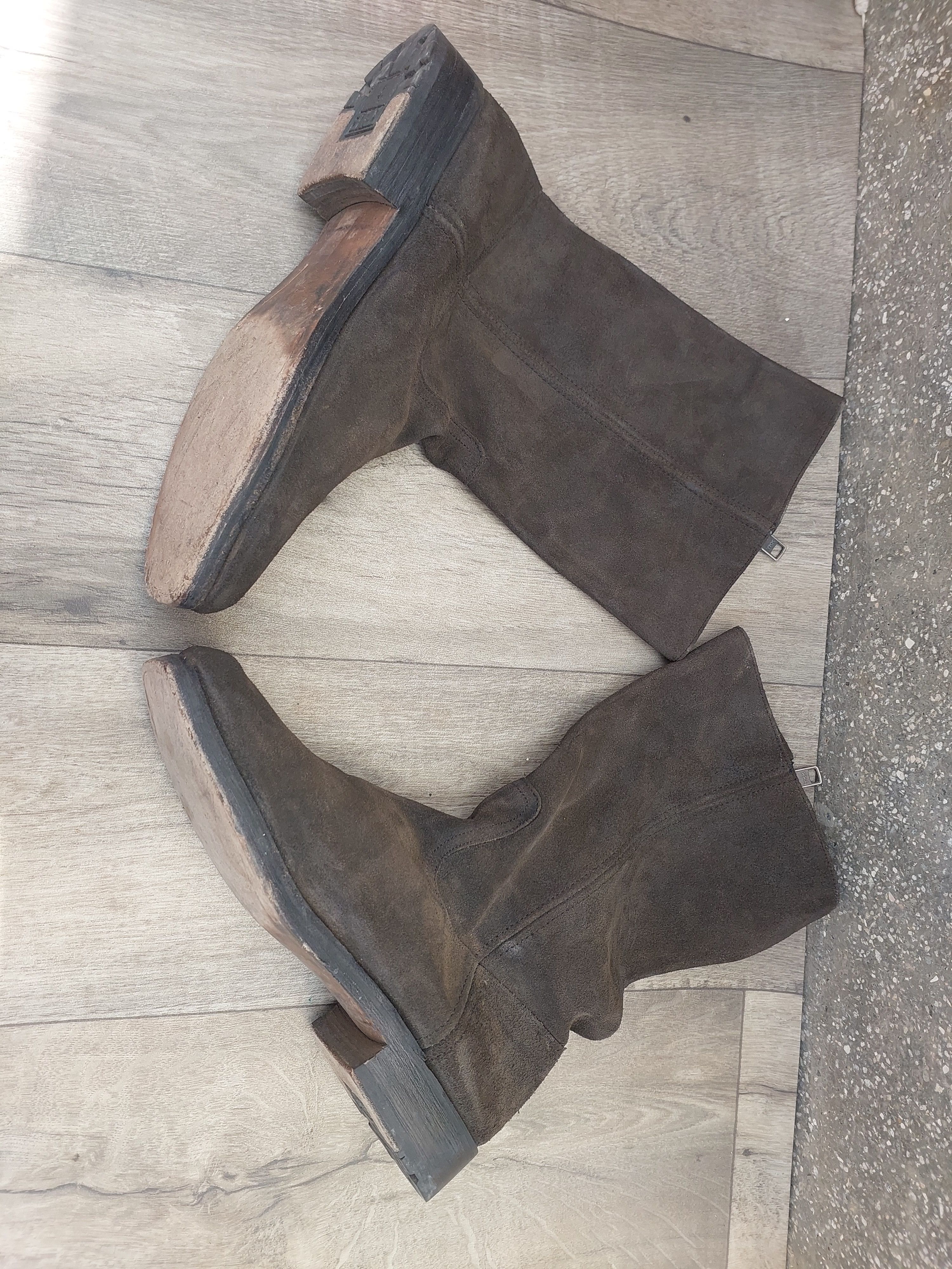 Frye FRYE Heath Square Toe Outside Zipper Moto Boots Men's 11.5 D Size US 11.5 / EU 44-45 - 10 Thumbnail