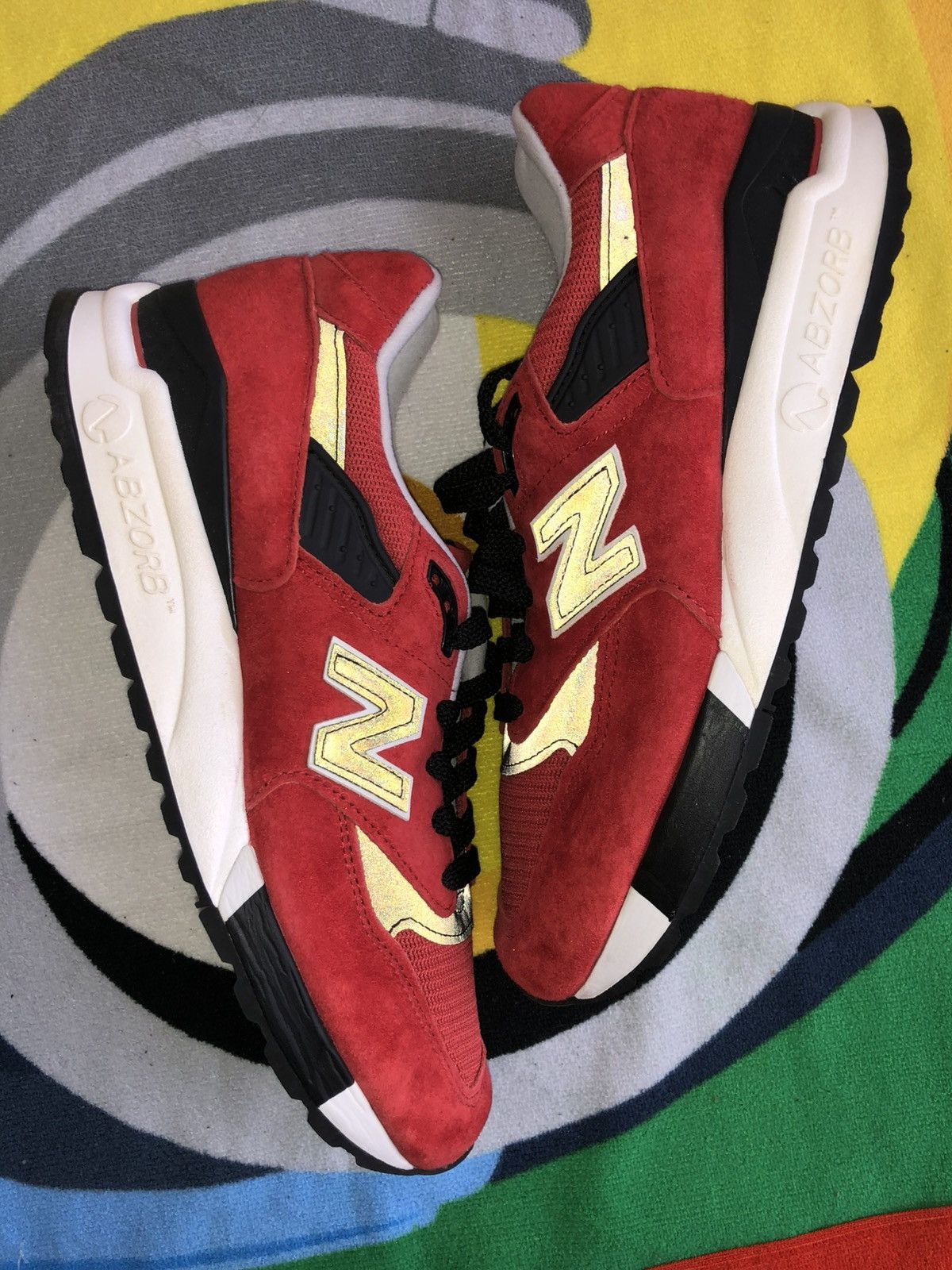 New Balance 8.5 New Balance 998 American Rebel White Red suede reflectiv Size US 8.5 / EU 41-42 - 2 Thumbnail