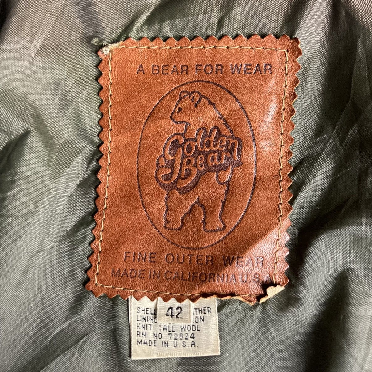 Golden Bear VINTAGE 80s GOLDEN BEAR GENUINE LEATHER BOMBER JACKET Size US XL / EU 56 / 4 - 13 Thumbnail