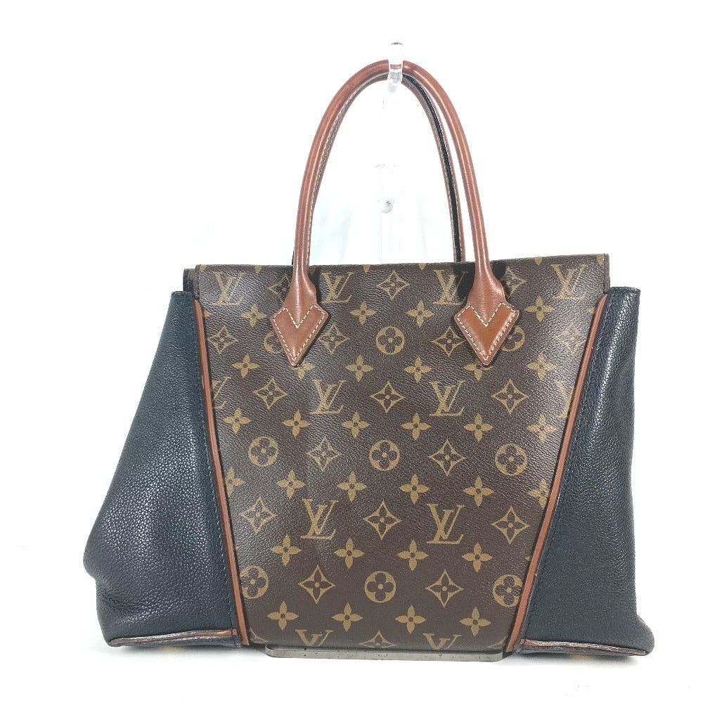 Louis Vuitton M40942 Monogram Tote Double Pm Bag Briefcase Shawl Shoulder Handbag Canvas Women Brown in Black