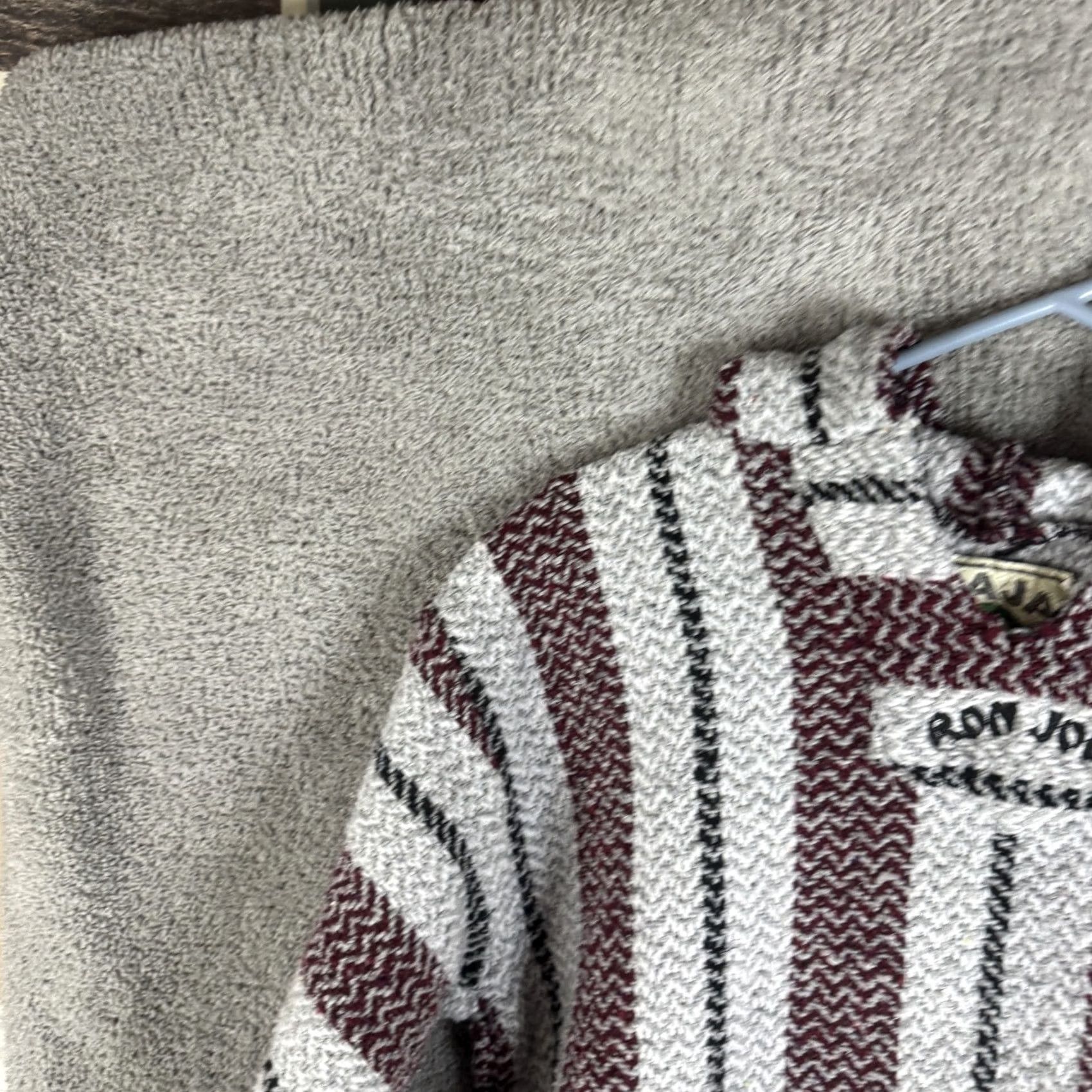 KangaROOS Baja Joe Hoodie Mens M Multicolor Striped Pullover Kangaroo Pocket Hooded Knit Hippie Branded Logo Embroidered V-Neck Casual Sweater Size US M / EU 48-50 / 2 - 5 Thumbnail