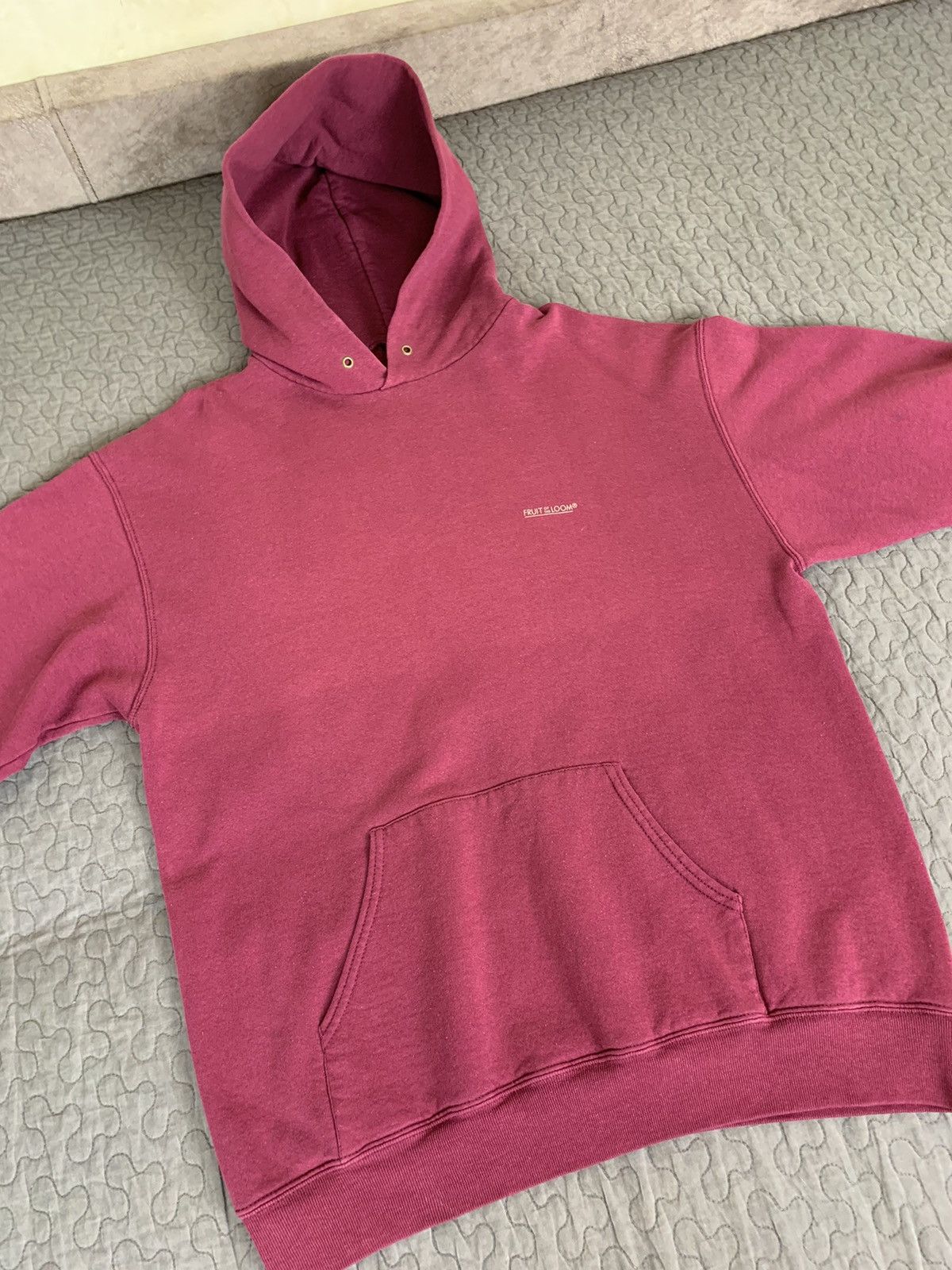Fruit Of The Loom Vintage Fruit Of The Loom Blank Hoodie Size US L / EU 52-54 / 3 - 11 Thumbnail