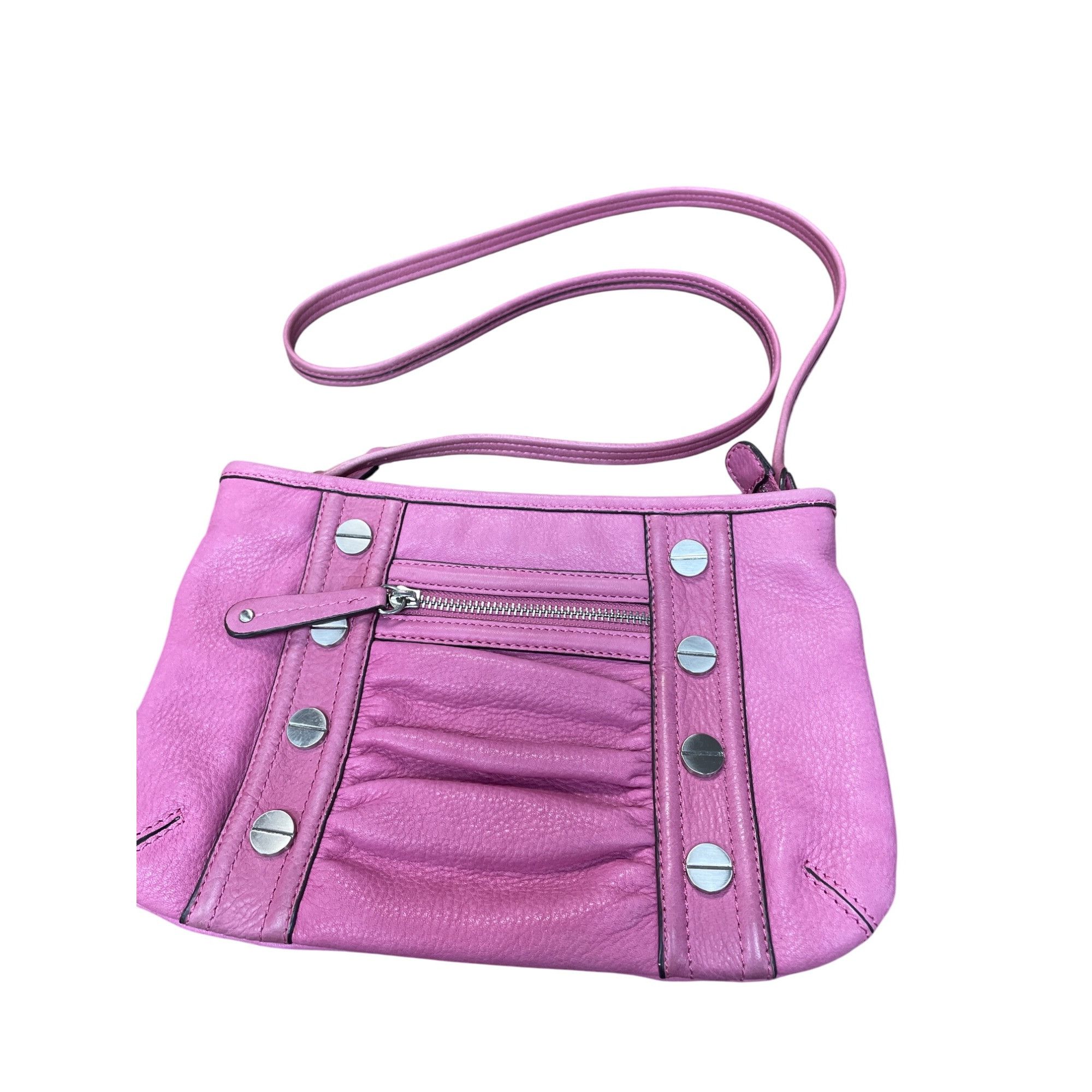 Other B. Makowsky Womans Pink Leather Crossbody Shoulderbag SKU 94 Size ONE SIZE - 1 Thumbnail