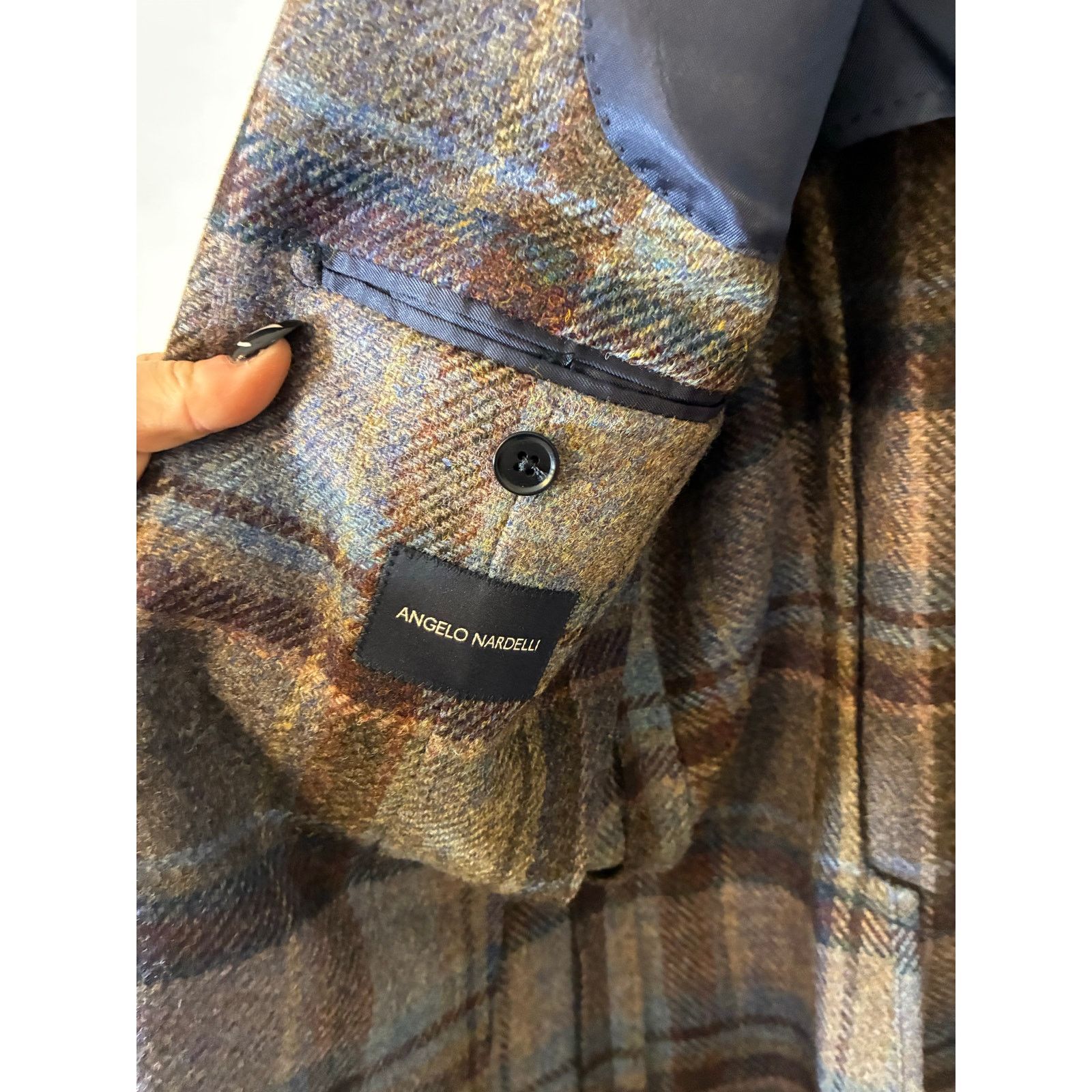 Angelo Nardelli NWOT Angelo Nardelli Plaid Blue Check Wool Blazer Men's 52 Size XXL / US 16-18 / IT 52-54 - 2 Thumbnail