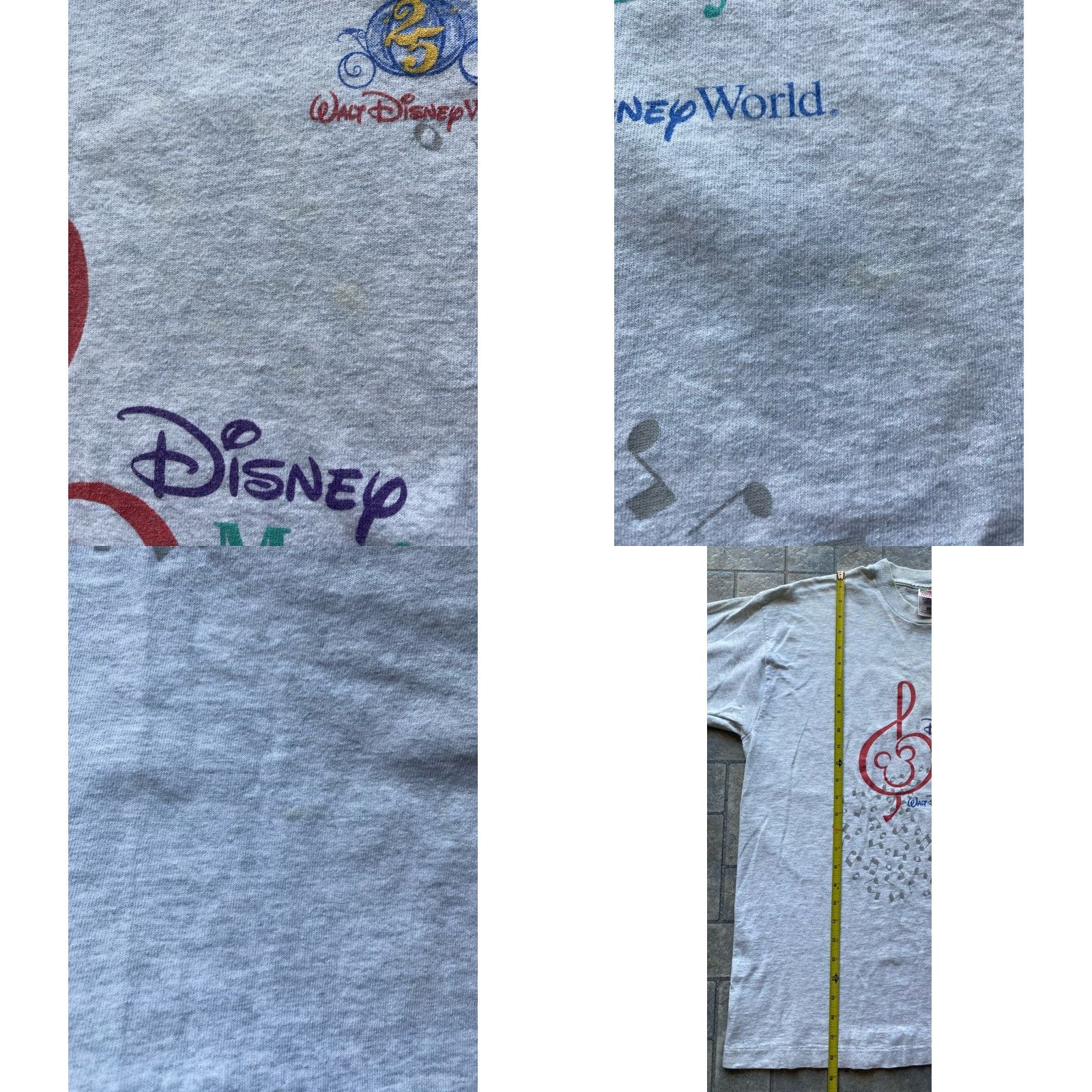 Fruit Of The Loom VINTAGE Disney Magic Music Days T Shirt Men’s XL Gray Short Sleeve Regular Fruit of the Loom World Size US XL / EU 56 / 4 - 8 Thumbnail
