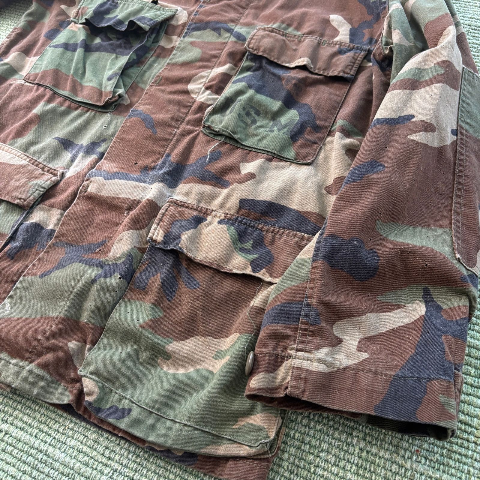 Vintage Vintage camo USMC four pocket field jacket size M/L AS-IS Size US L / EU 52-54 / 3 - 7 Thumbnail