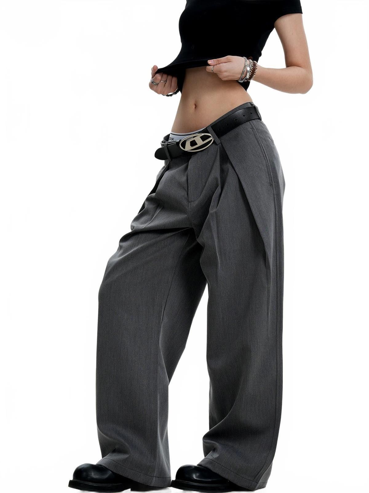 Japanese Brand Wide Leg Pants, High Waist Loose Fit Trousers Size US 32 / EU 48 - 4 Thumbnail