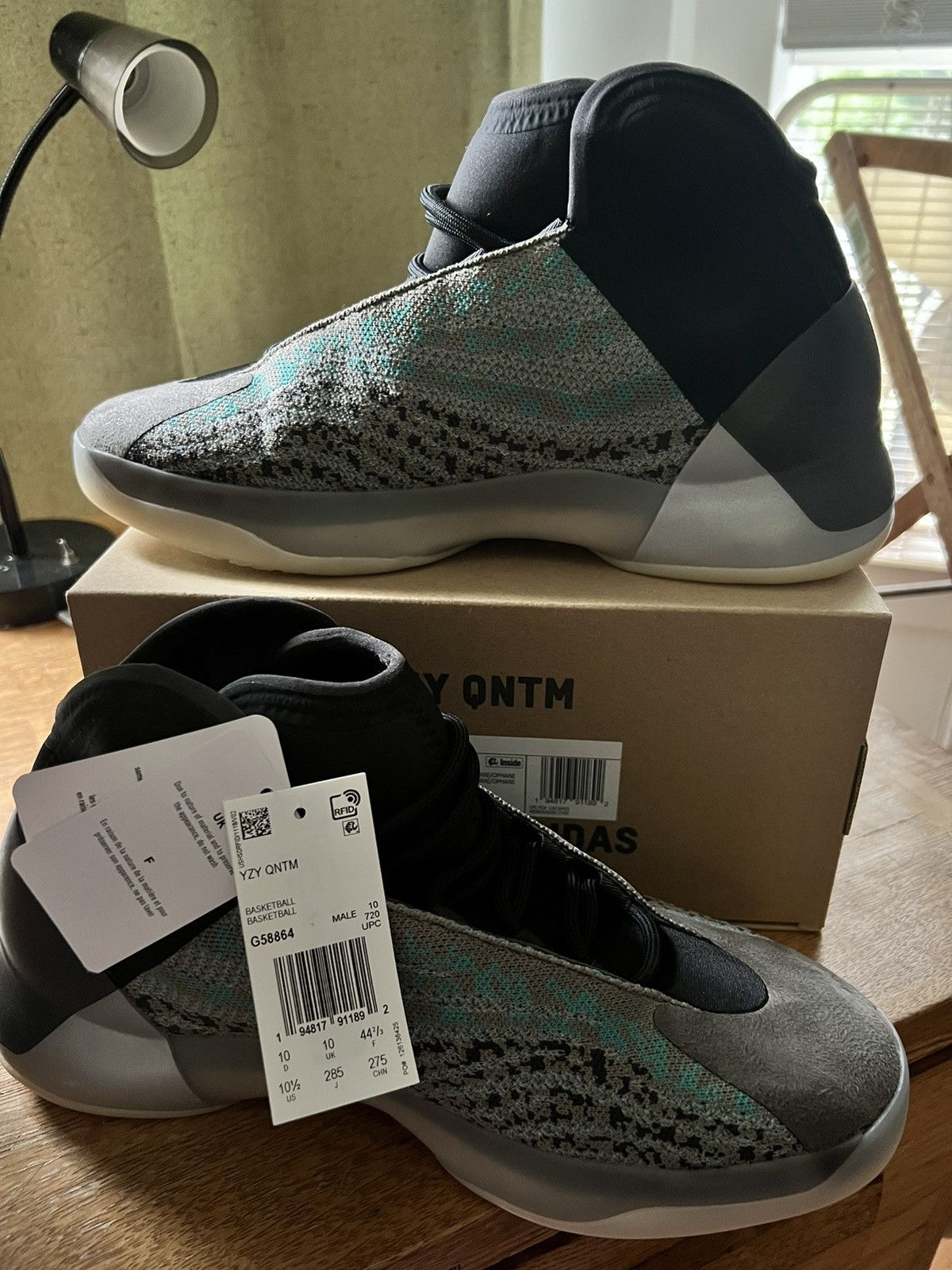 Adidas × Kanye West Size 10.5 - adidas Yeezy Quantum Teal Blue Size US 10.5 / EU 43-44 - 4 Thumbnail