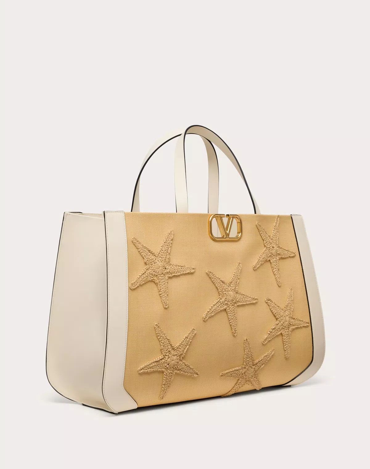 Valentino oc11z0725 Size:OS/Handbag In Raffia With Embroidery in Beige Size ONE SIZE - 2 Thumbnail