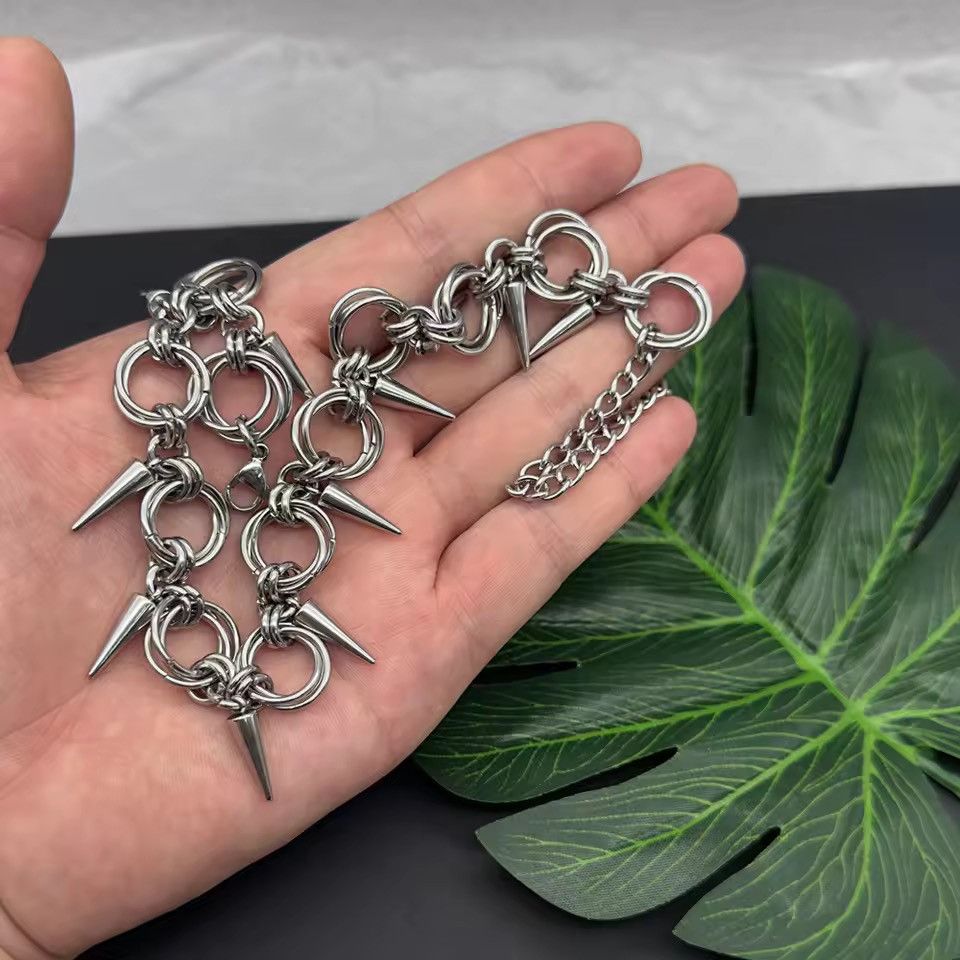 Japanese Brand Rivet Spike Choker Necklace Size ONE SIZE - 4 Thumbnail