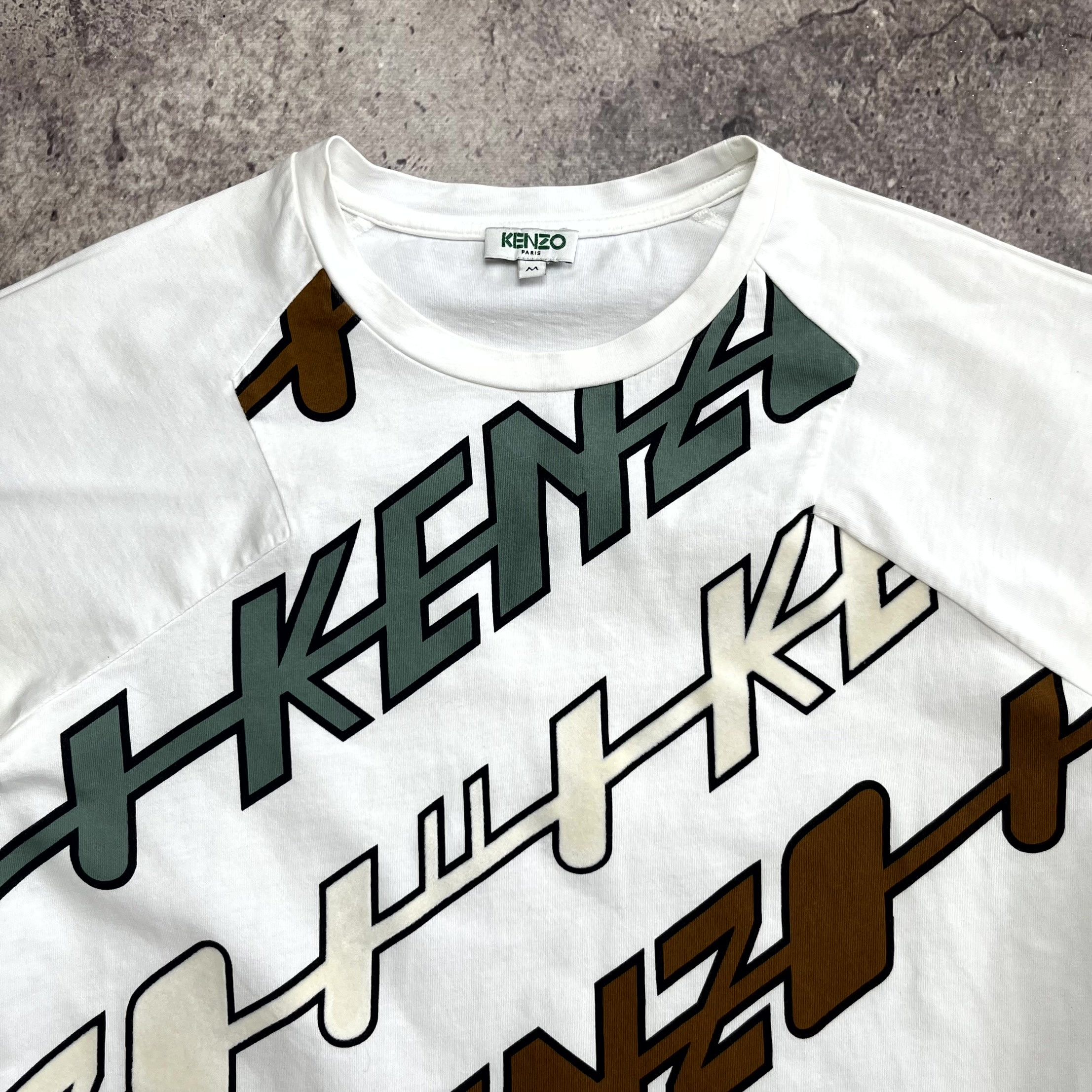 Kenzo Kenzo Paris Big Logo Longline Cotton White T-Shirt Size M Size M / US 6-8 / IT 42-44 - 3 Thumbnail