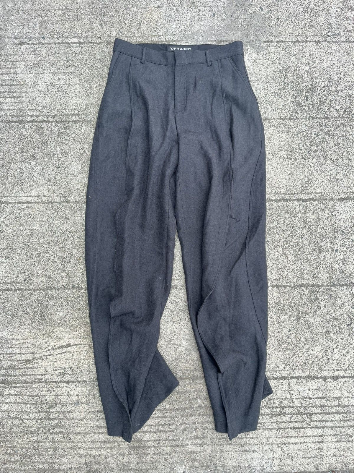 Y/Project Y/PROJECT - BANANA WOOL TAILORED PANTS Size US 31 - 1 Thumbnail