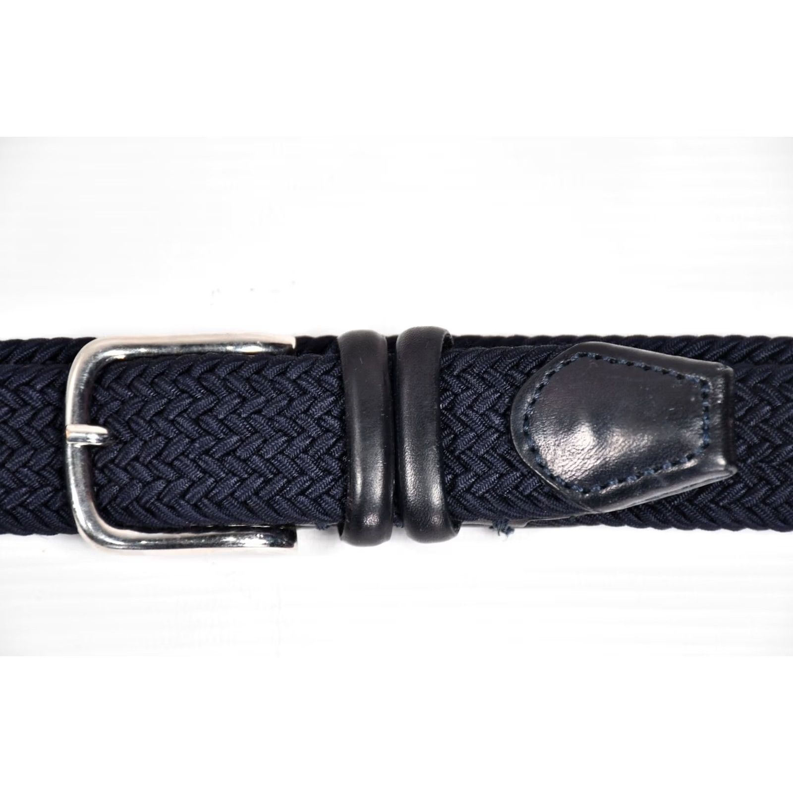 Vintage Gavazzeni Belt Men 85 CM Blue Elastic Woven Size 85 CM Regular New Without Tag 100% Genuine Size ONE SIZE - 2 Thumbnail