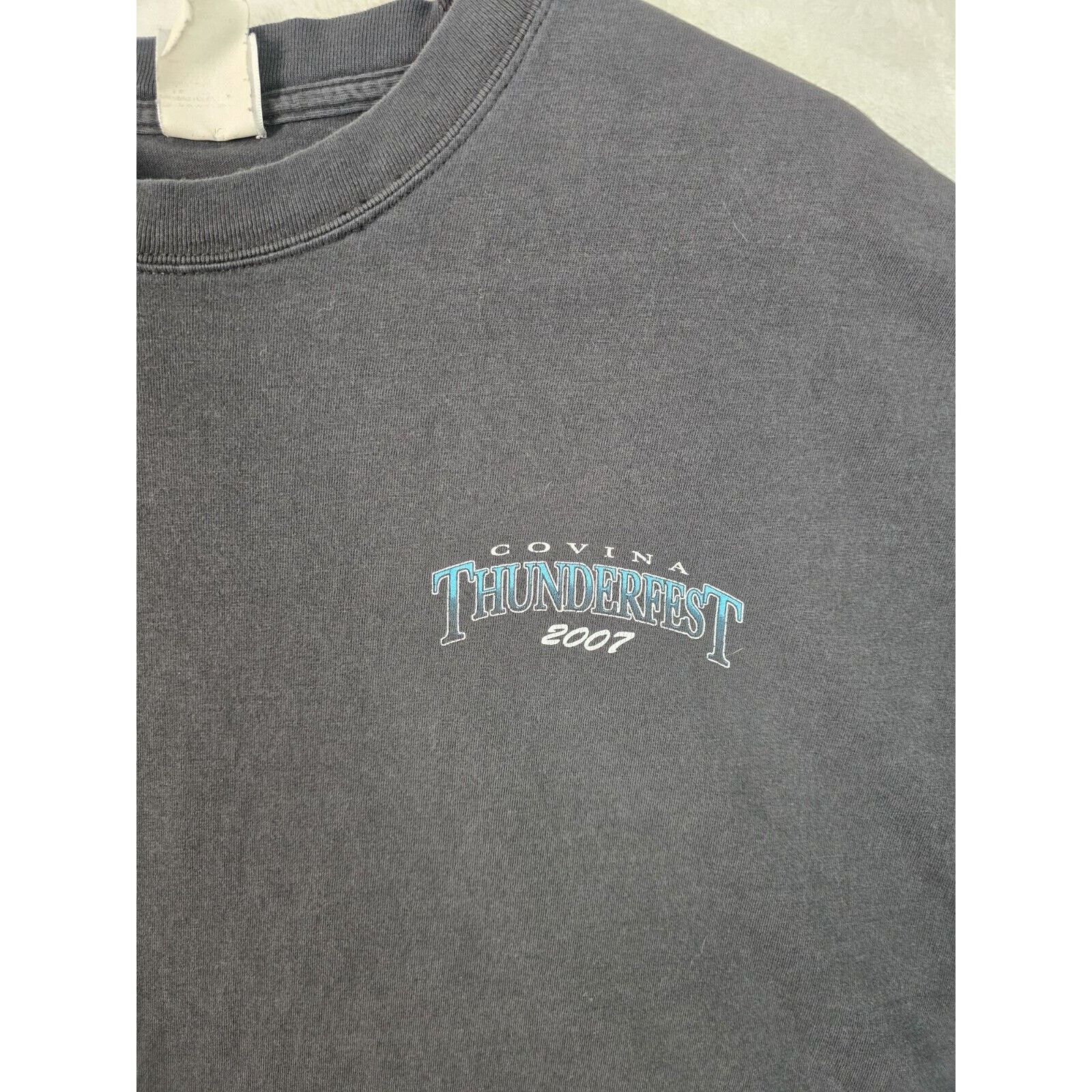 Hanes Thunderfest Car Show 2007 Cropped Shirt Size XXL Motorcycle Size XXL / US 16-18 / IT 52-54 - 4 Thumbnail