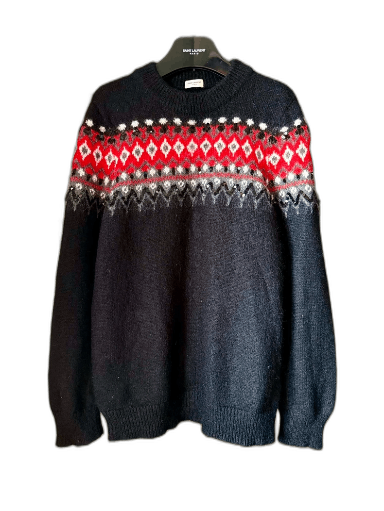 Yves Saint Laurent saint laurent 16fw ethnic pattern sweater Size US S / EU 44-46 / 1 - 1 Thumbnail