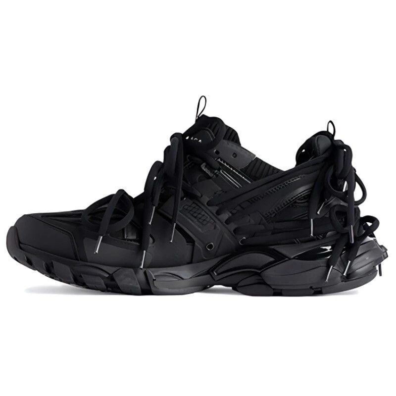 Balenciaga o1s1rm0225 Track Corset Lace-Up Sneakers in Black Size US 8 / EU 41 - 2 Thumbnail
