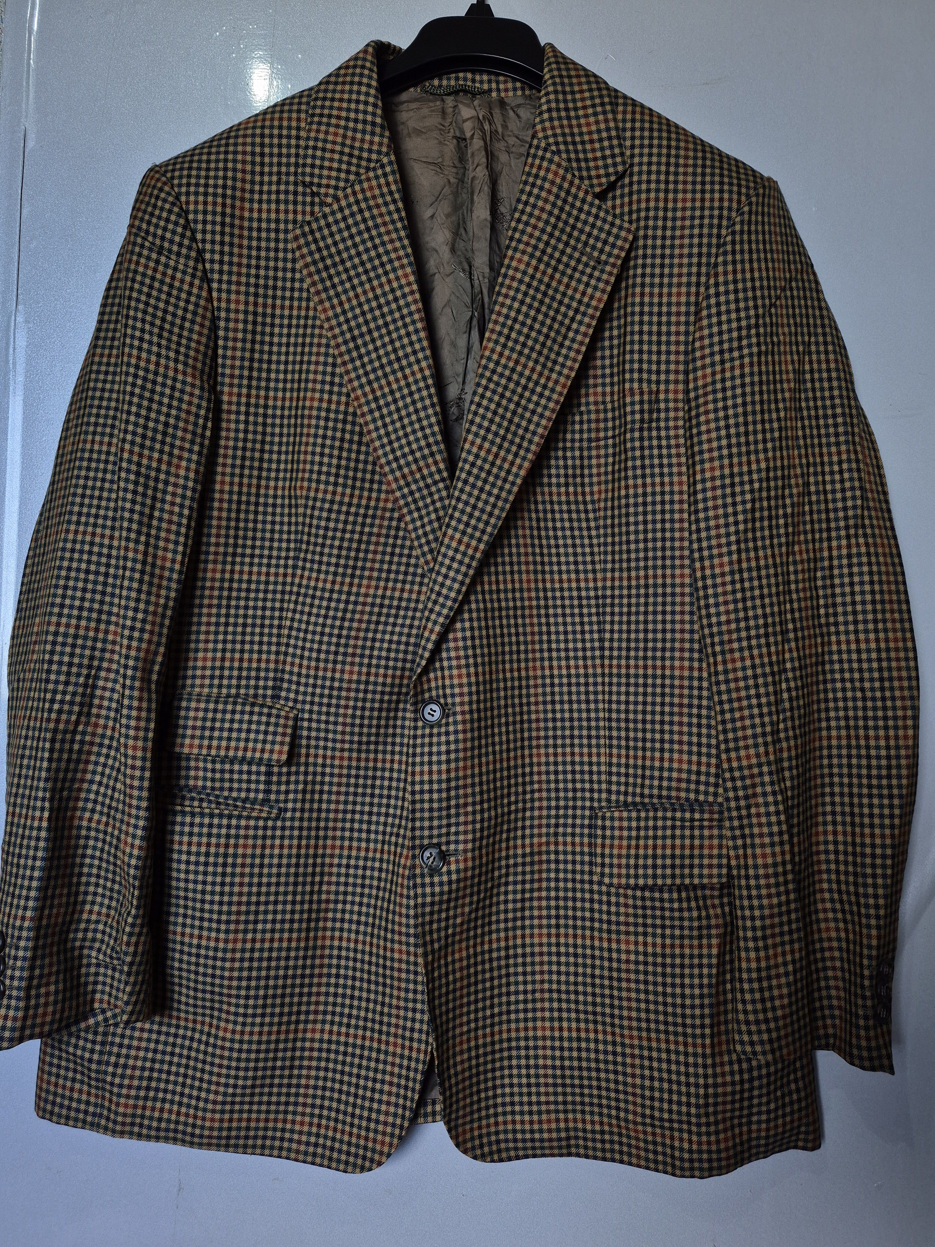 Burberry Burberrys Vintage Houndstooth Blazer Mens Size 54 Europe Size 54R - 1 Thumbnail